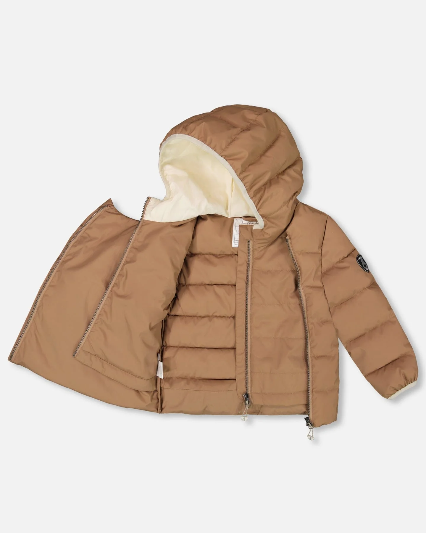Compressible Winter Puffy Coat Designed For Car Seat Chanterelle