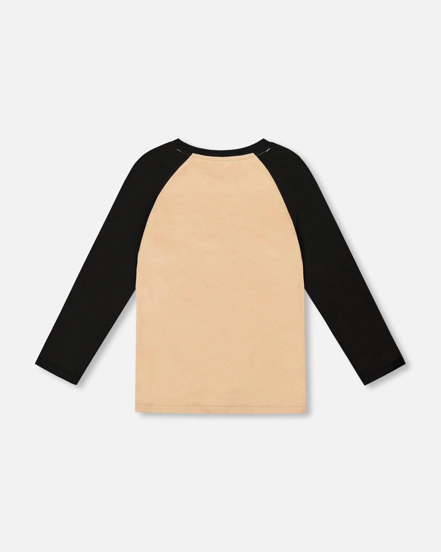 Long Raglan Sleeve Jersey Tee Beige