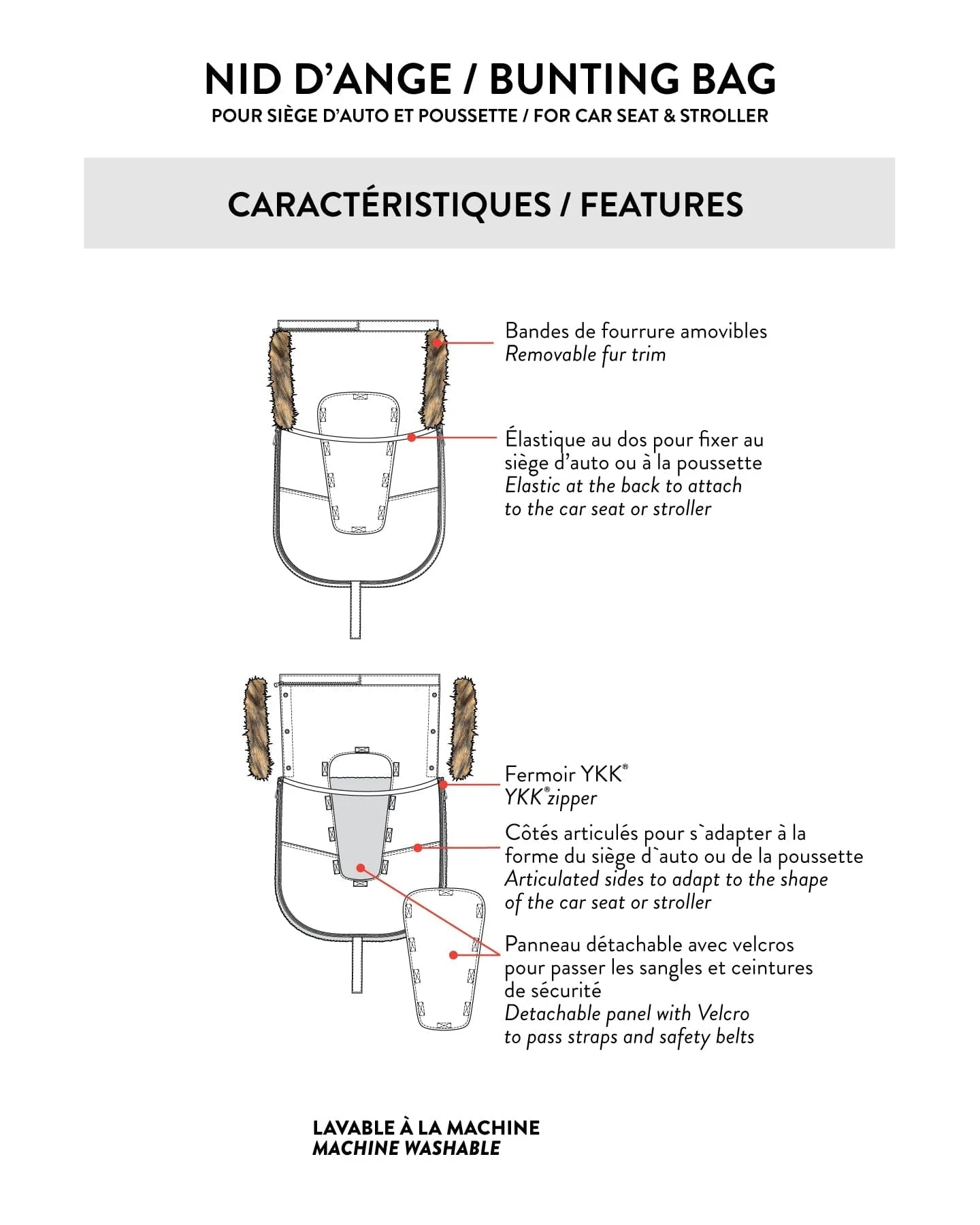 Bunting Bag Designed For Car Seat And Stroller Purple Gray