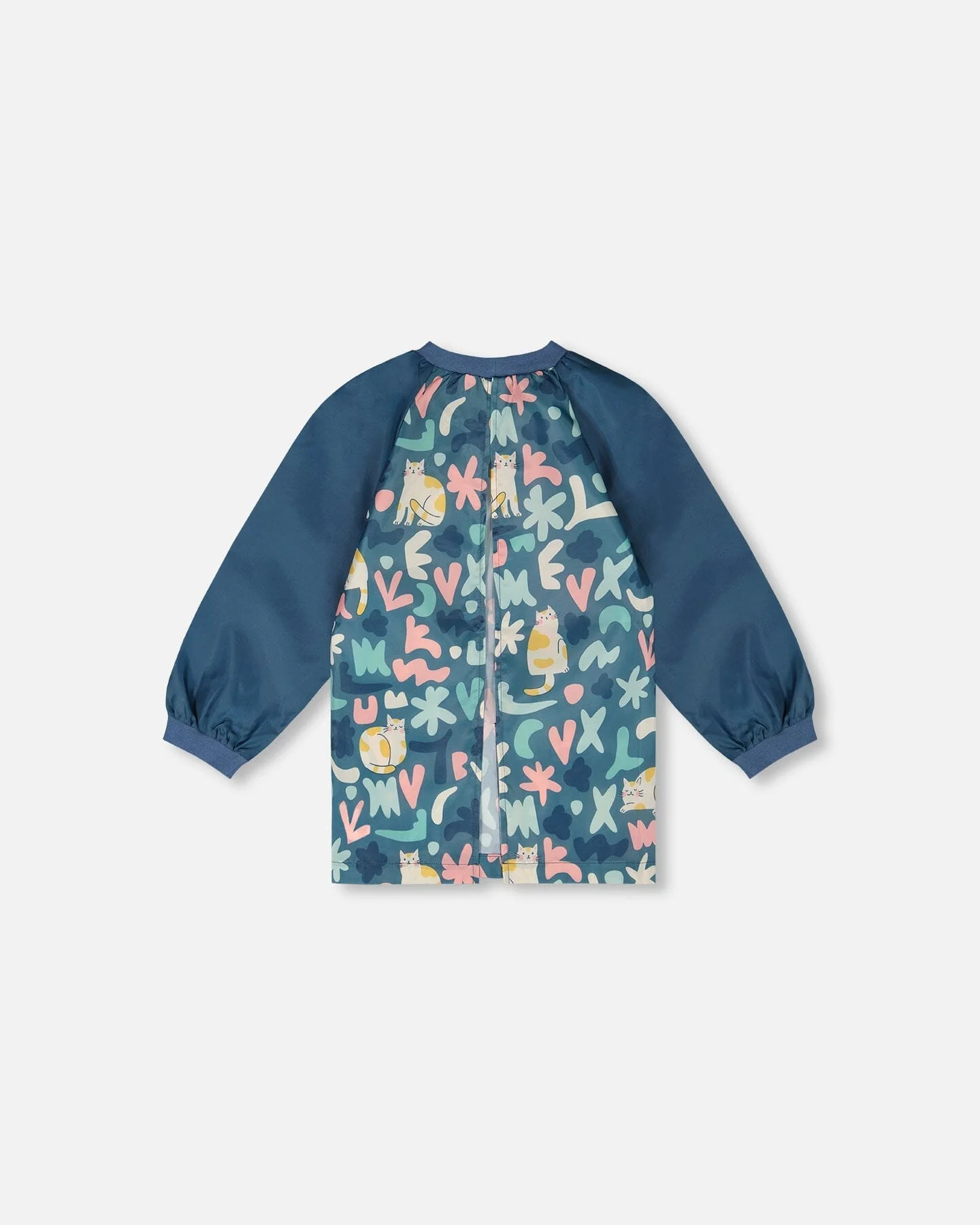 School Apron Green Cat Print