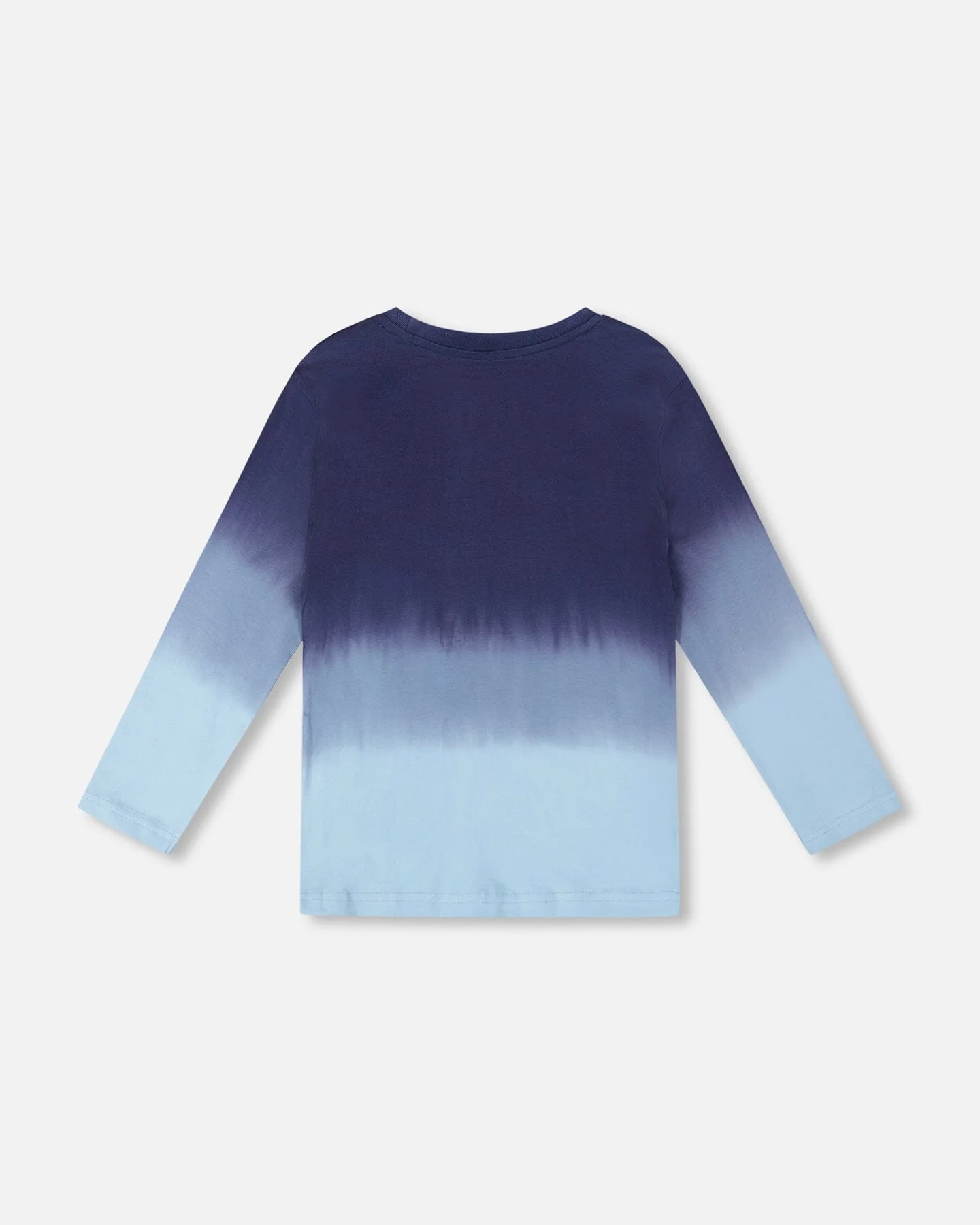 Long Sleeve Organic Cotton Gradient Jersey Tee Blue