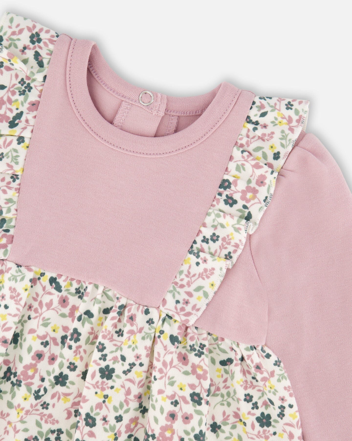 Organic Cotton Bi-Material Tunic And Leggings Set Neutral Purple