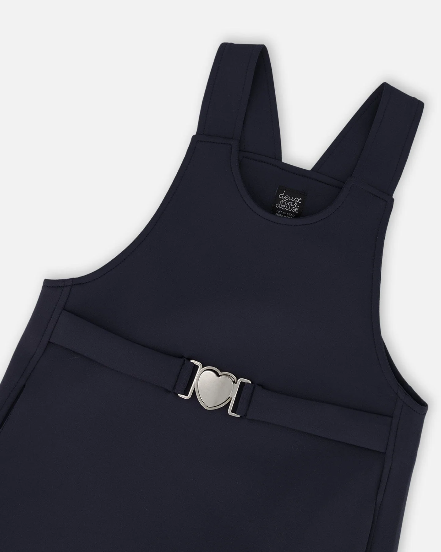 Milano Jumper Dress Navy Blue With Buckle Detail