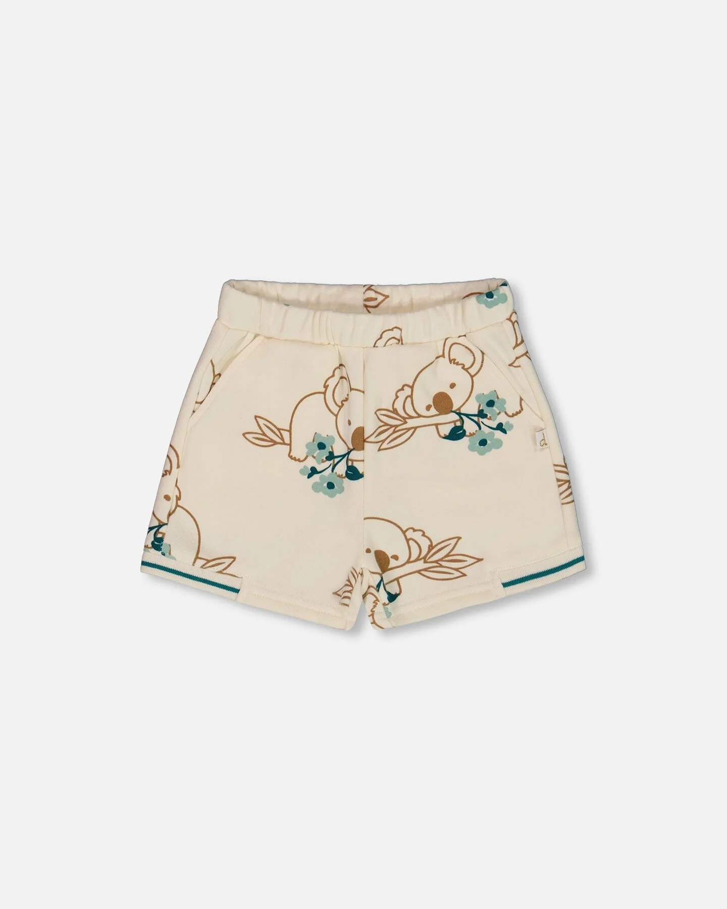Printed French Terry Short Off-White And Koala
