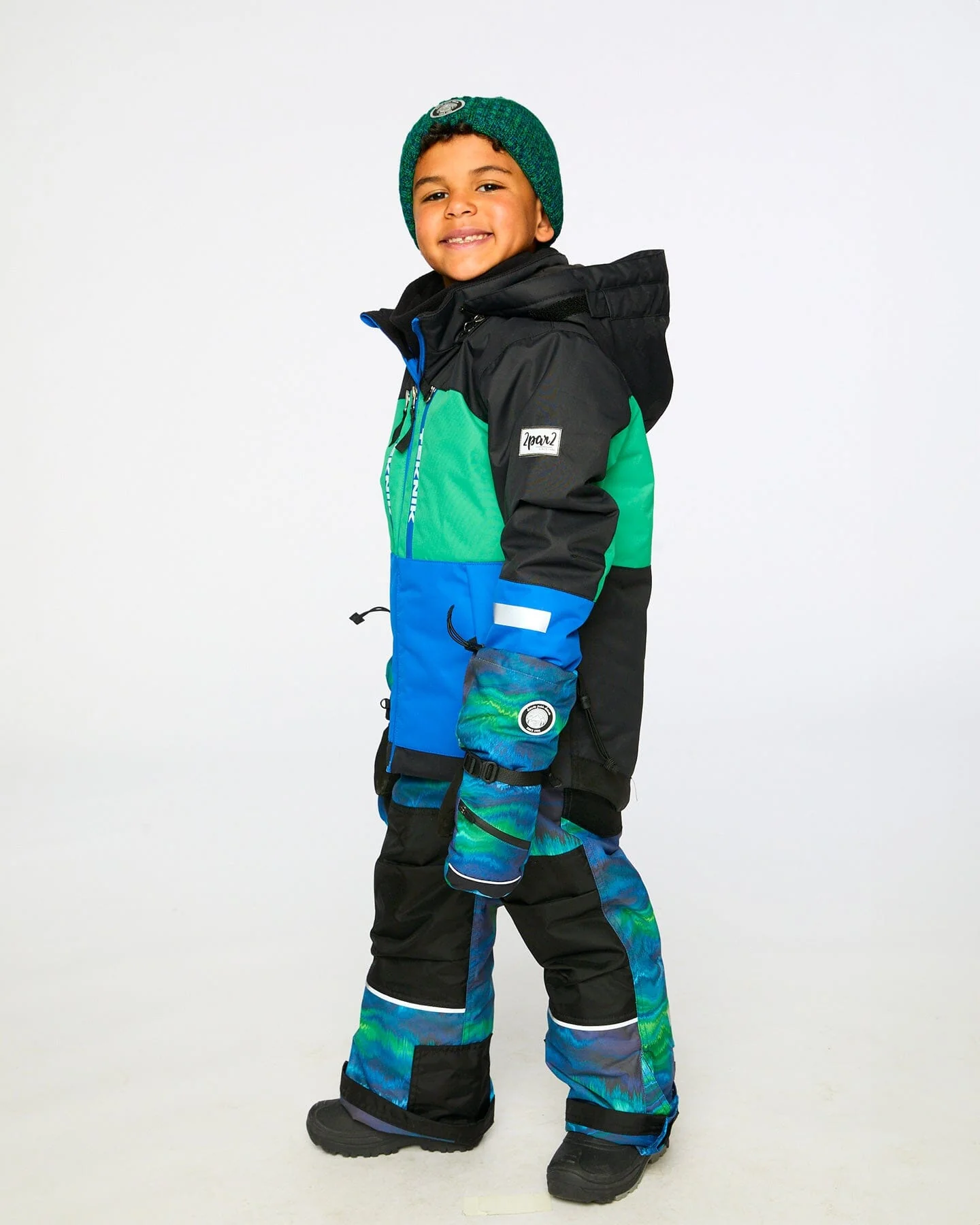 Two-Piece Teknik Snowsuit Aurora Borealis