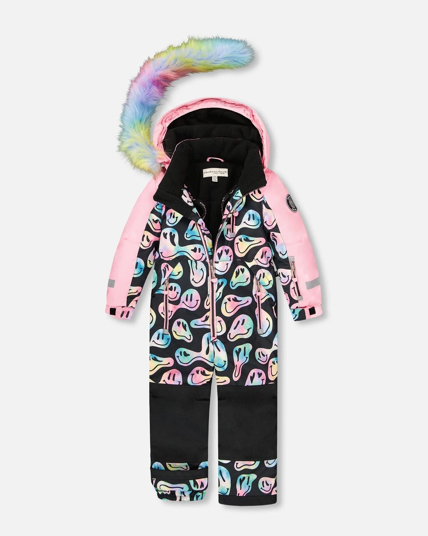 One-Piece Play Snowsuit Smiley Face Girl