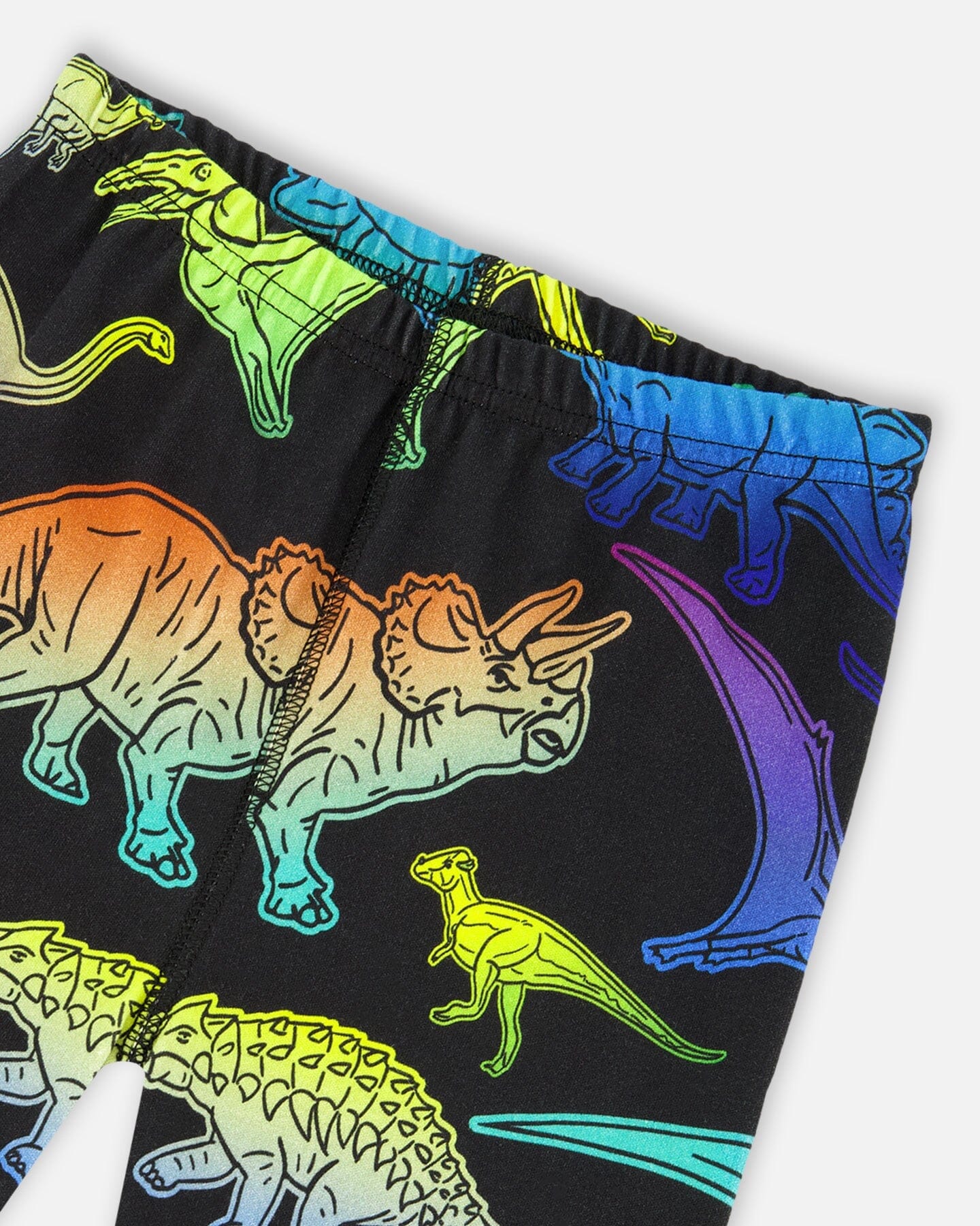 Two-Piece Organic Cotton Pajama Set Black Dinosaur Print