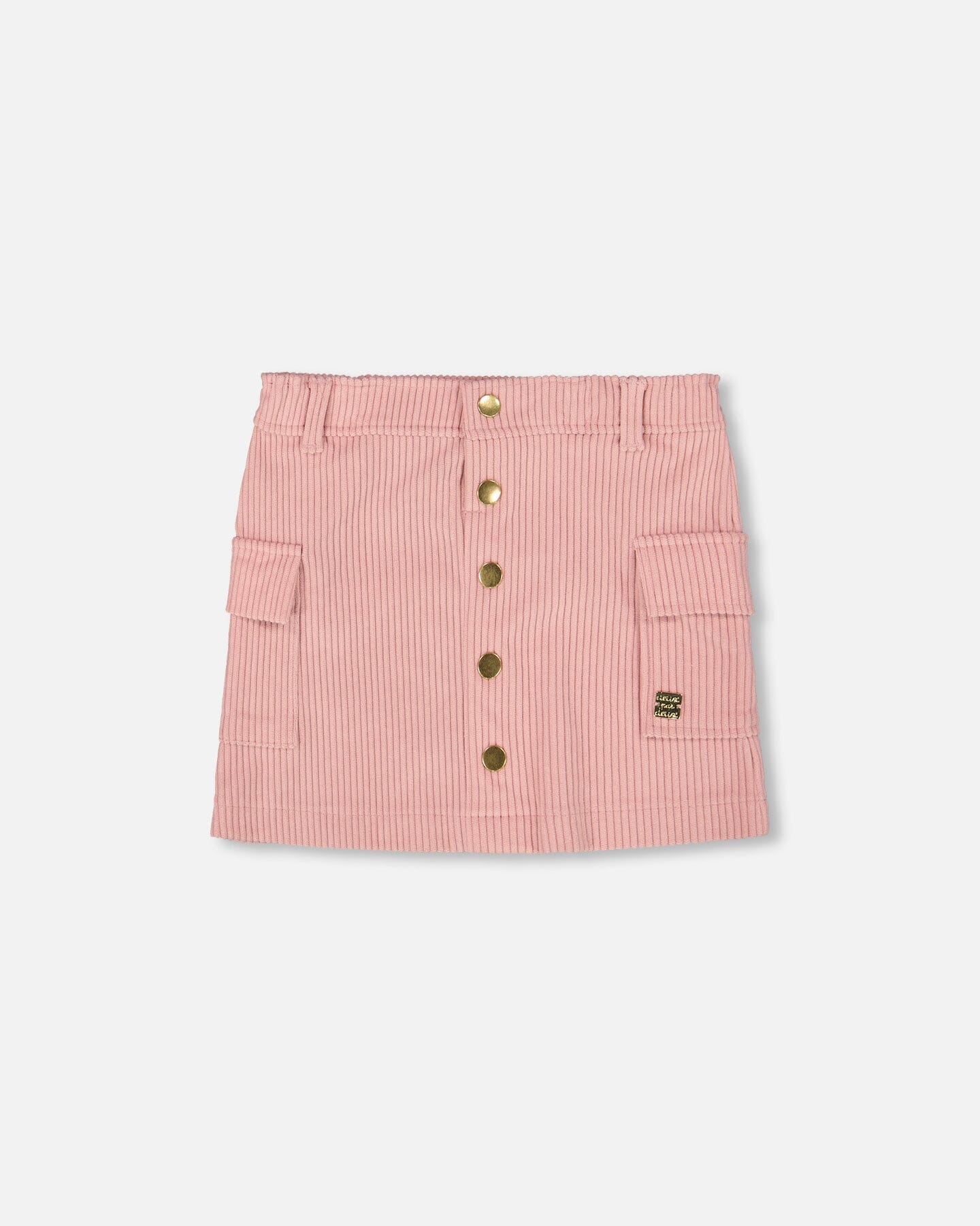 Corduroy Skirt With Cargo Pockets Dusty Pink