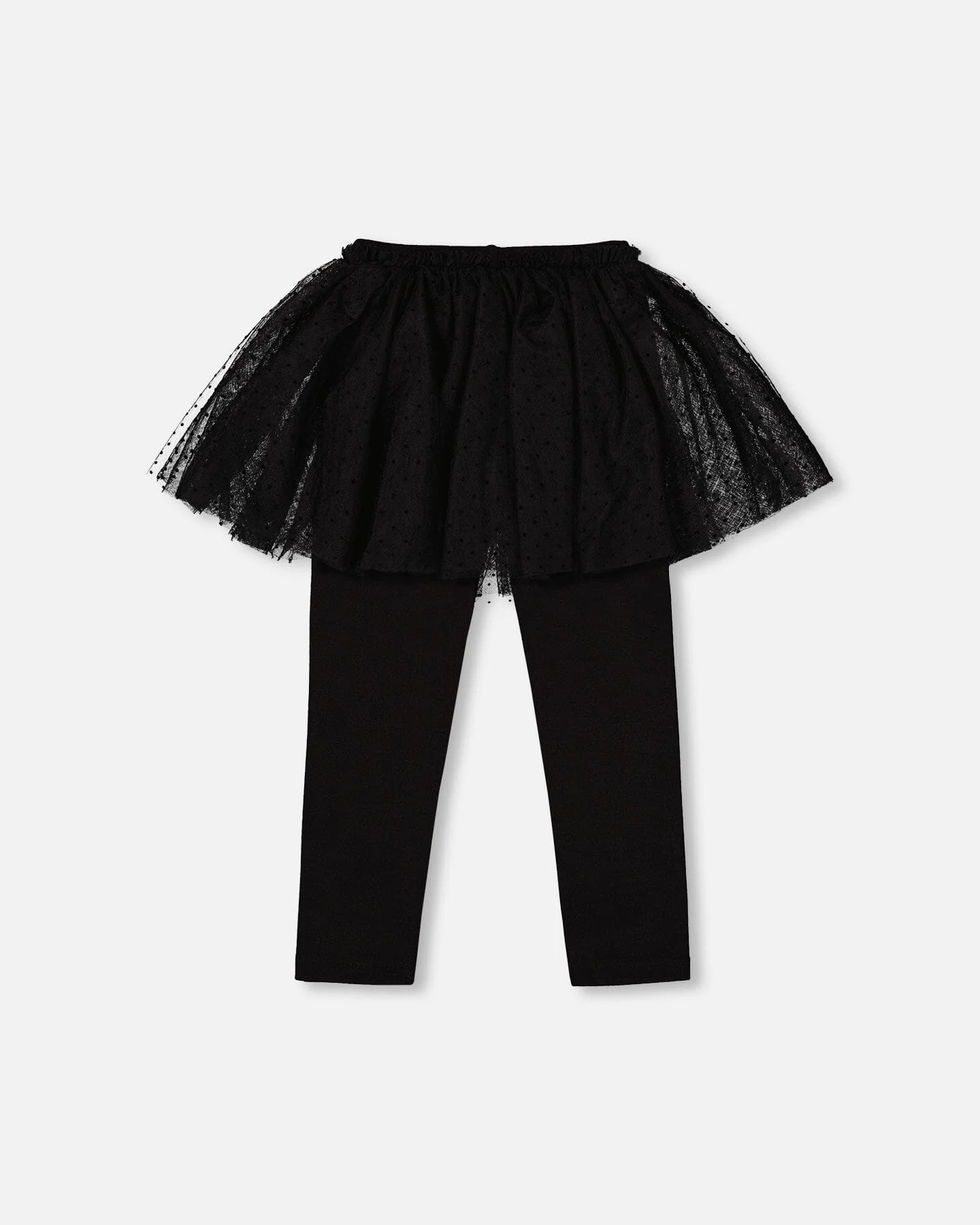 Leggings With Tulle Skirt Black