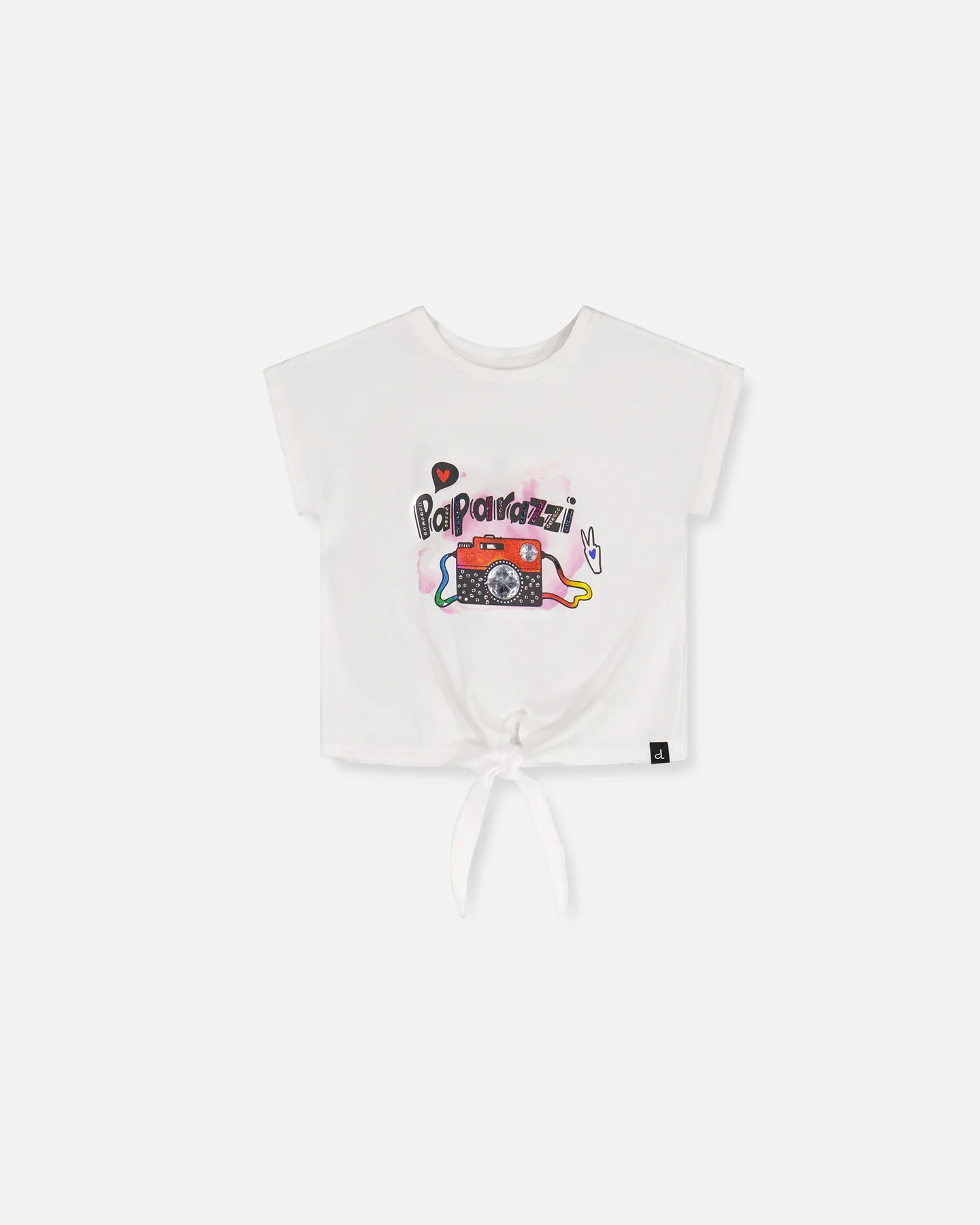 Organic Cotton T-Shirt With Knot White