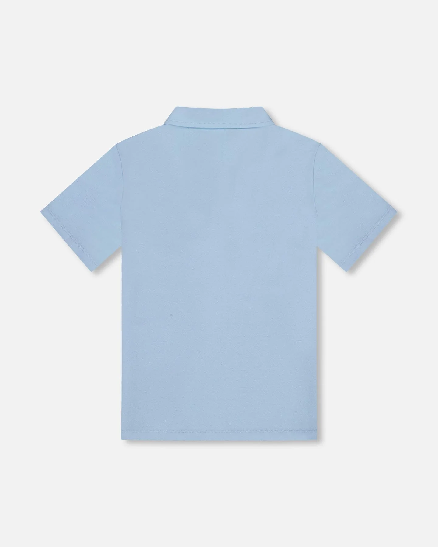 Short Sleeve Polo Shirt Pale Blue