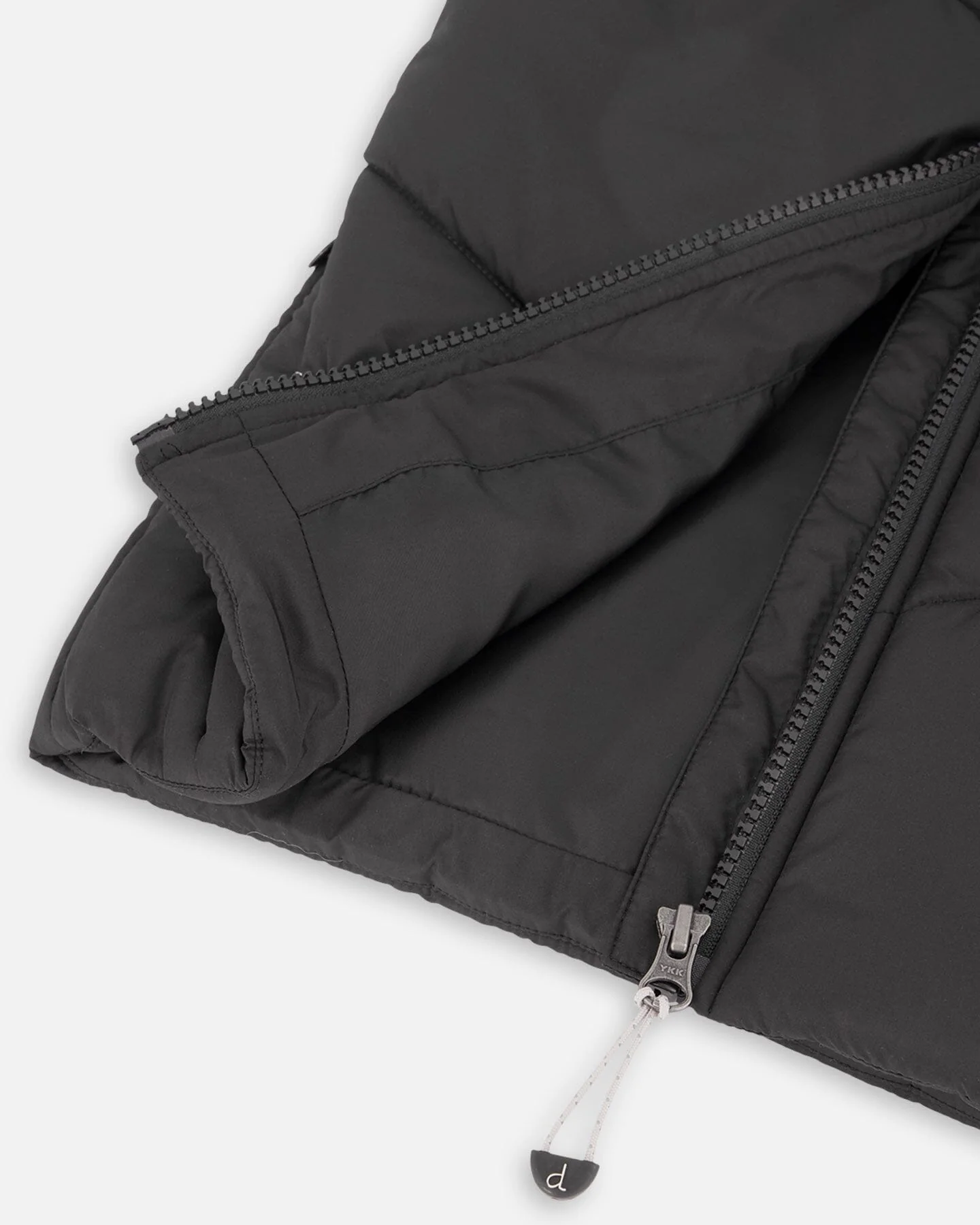 Quilted Mid-Season Sleeveless Vest Black