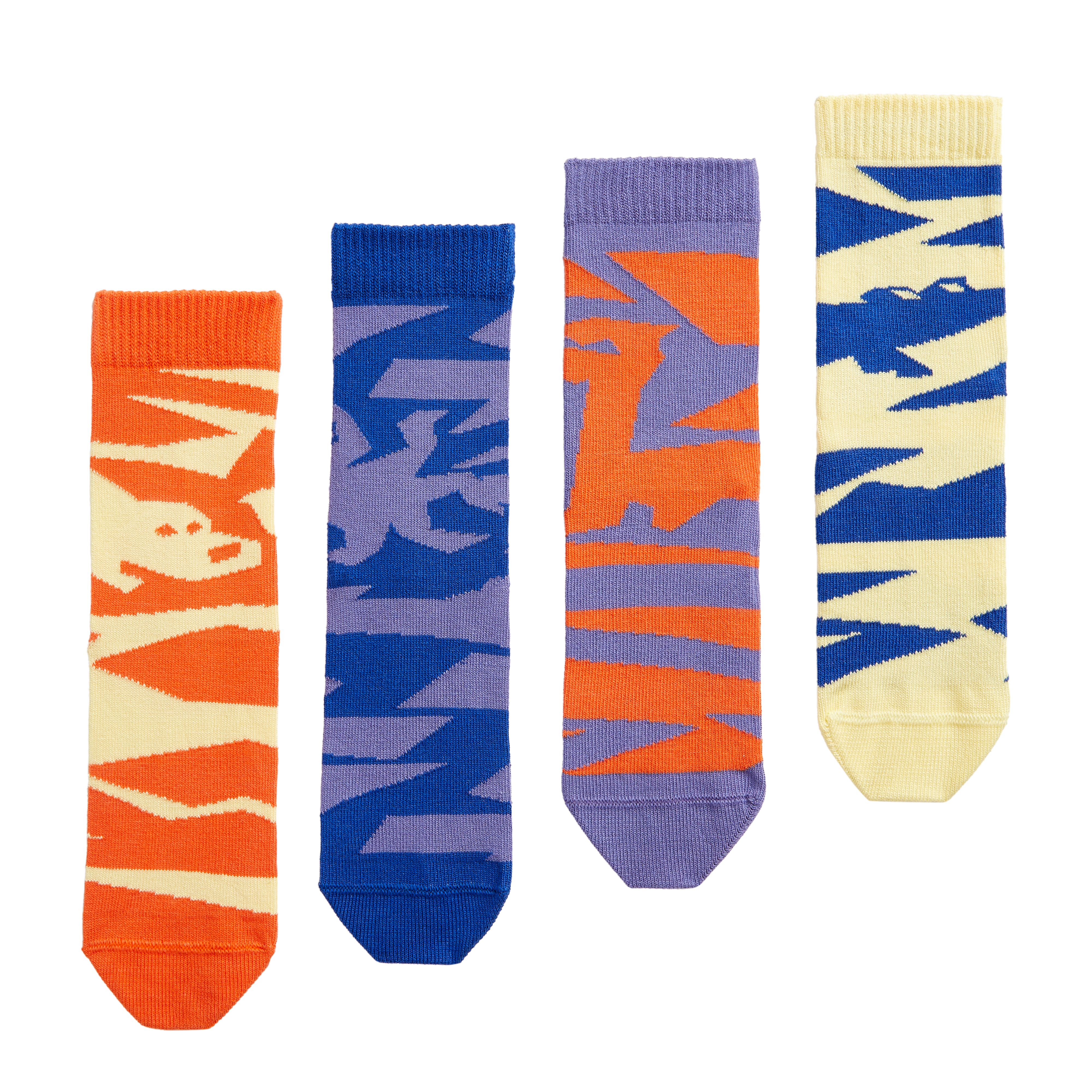 Kids’ Sock 4-Pack: Organic Cotton-Blend Animal Socks