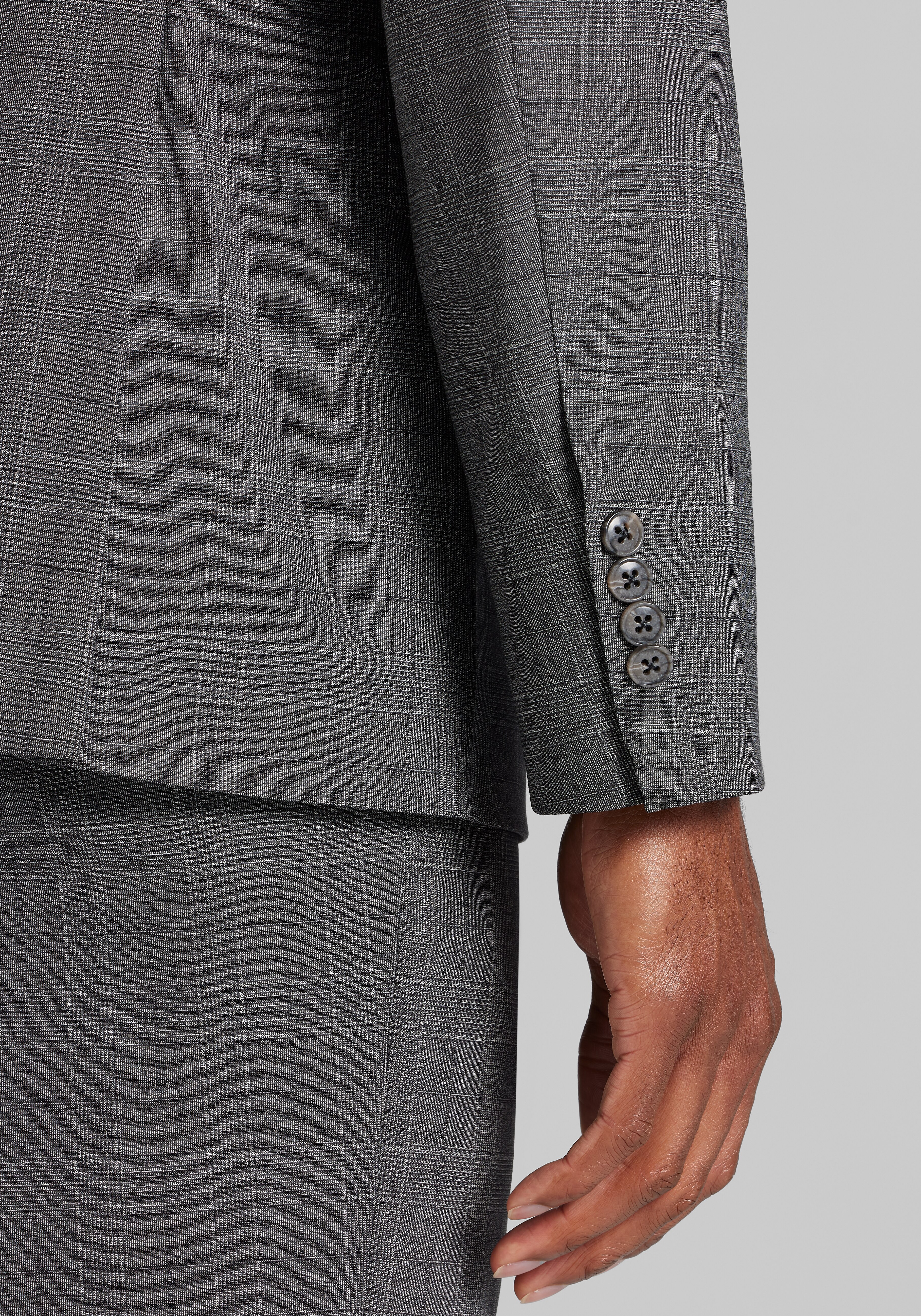 Reserve Collection Tailored Fit Plaid Suit