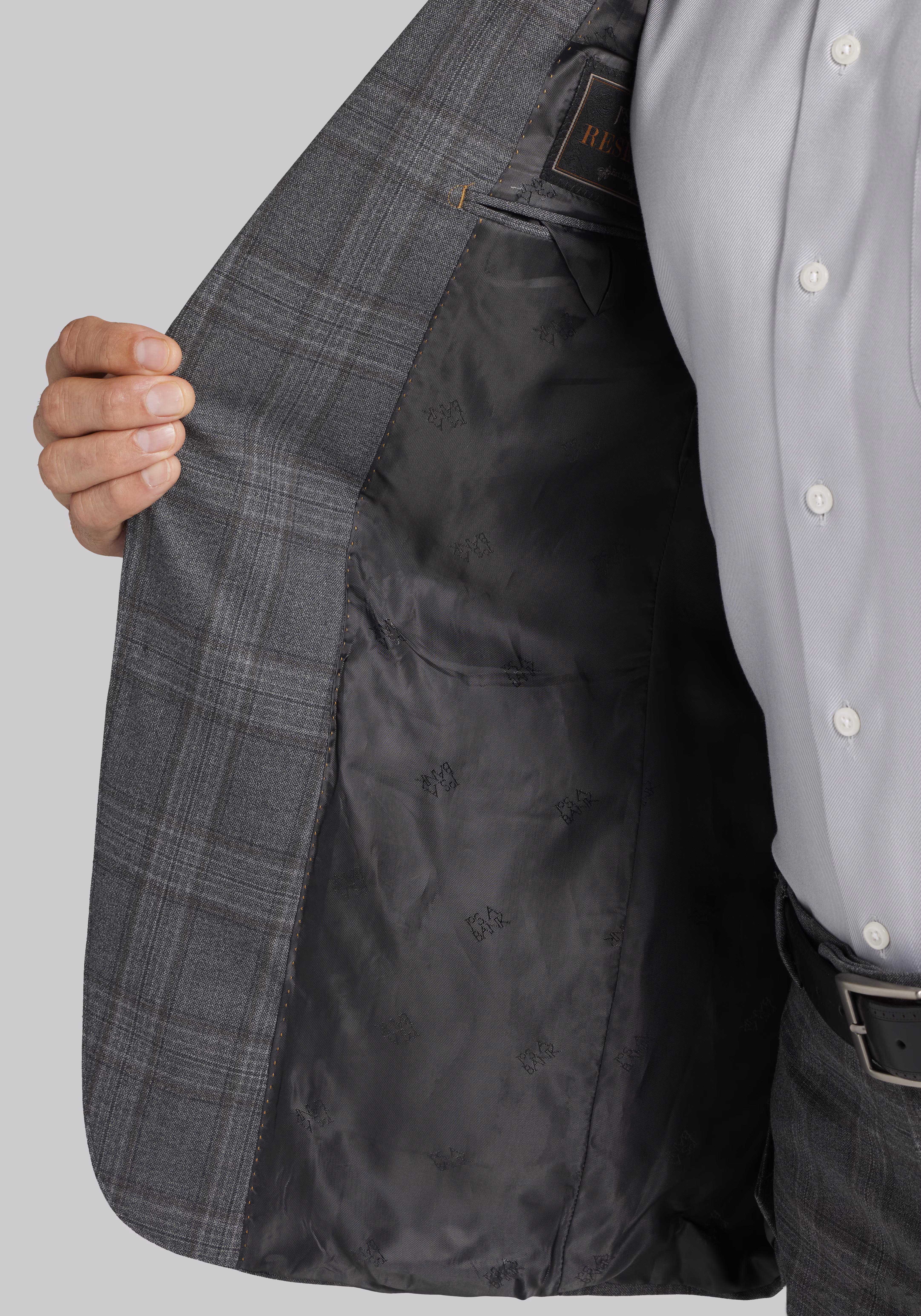 Reserve Collection Tailored Fit Plaid Suit - Big & Tall