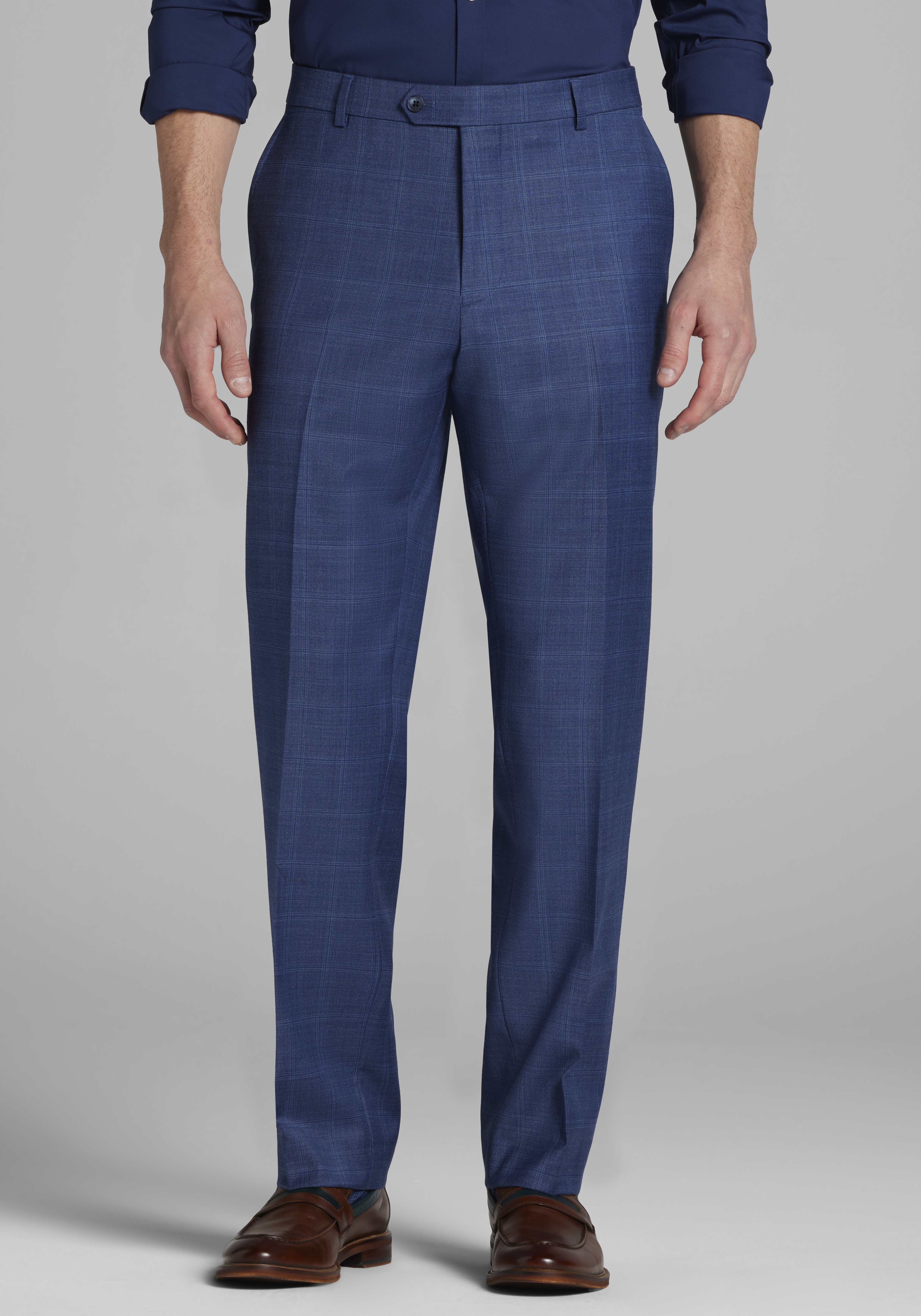 Jos. A. Bank Tailored Fit Windowpane Plaid Suit - Big & Tall