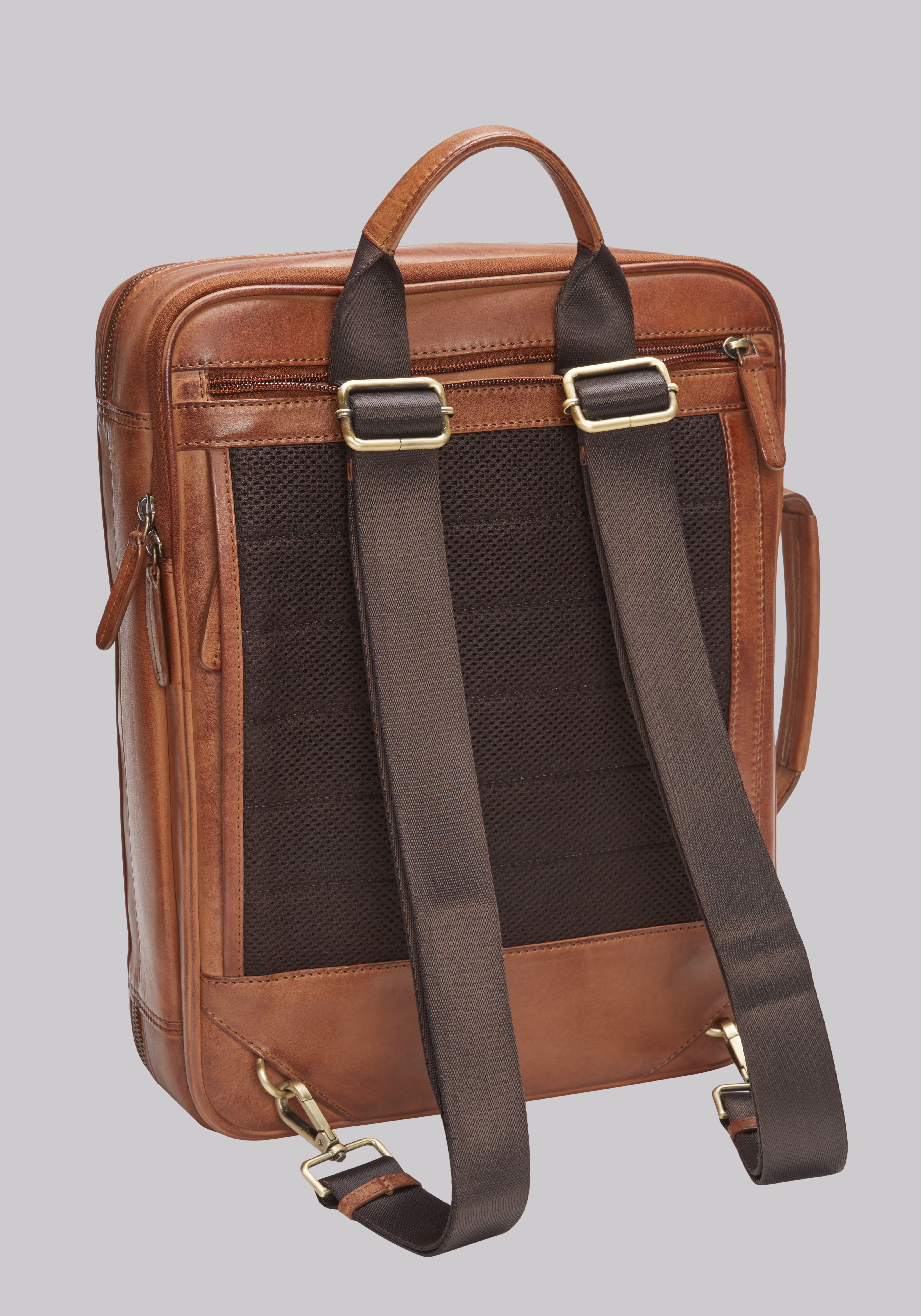 Jos. A. Bank Convertible Leather Briefcase Backpack