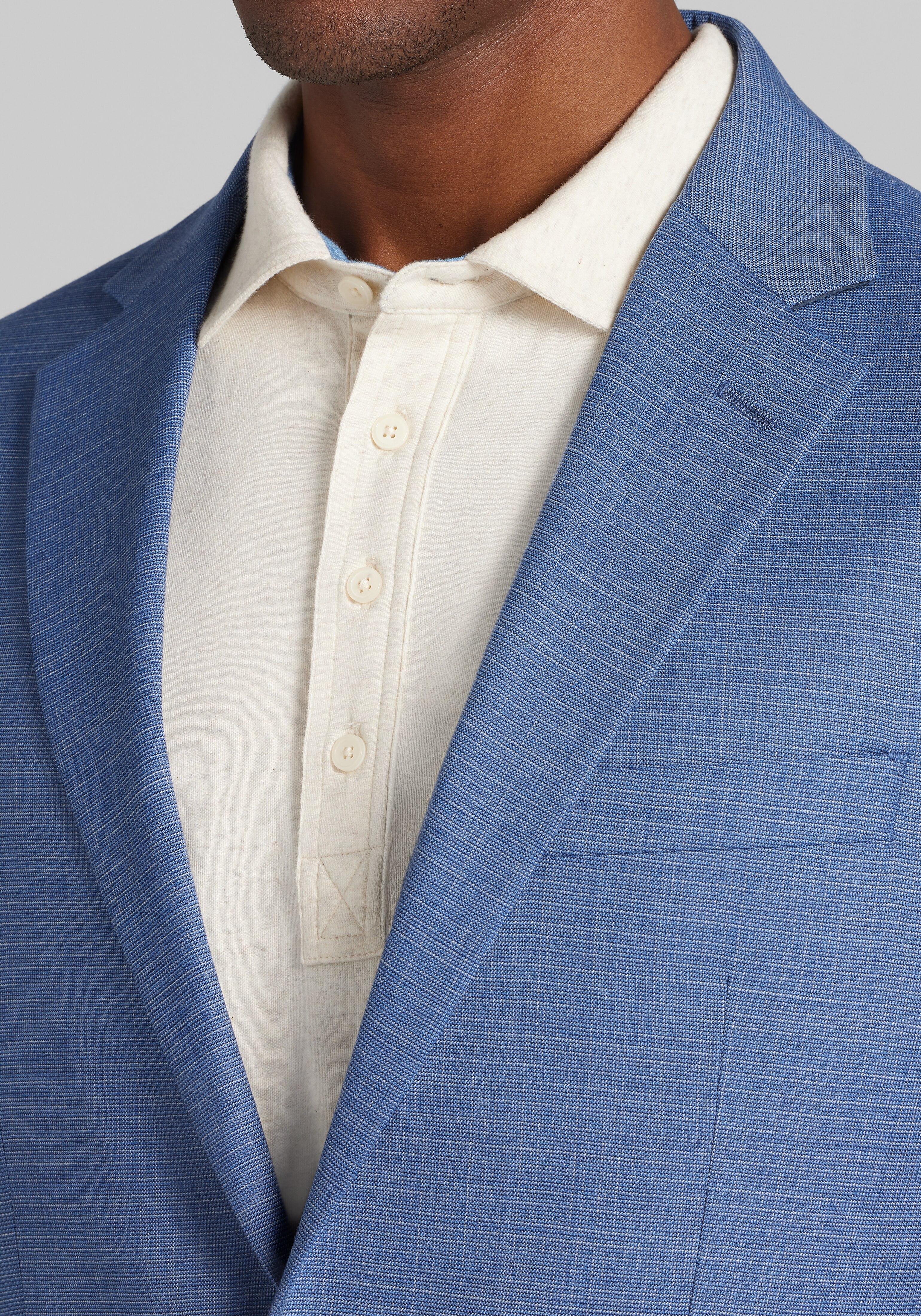 Jos. A. Bank Slim Fit Wool Blend Crosshatch Suit