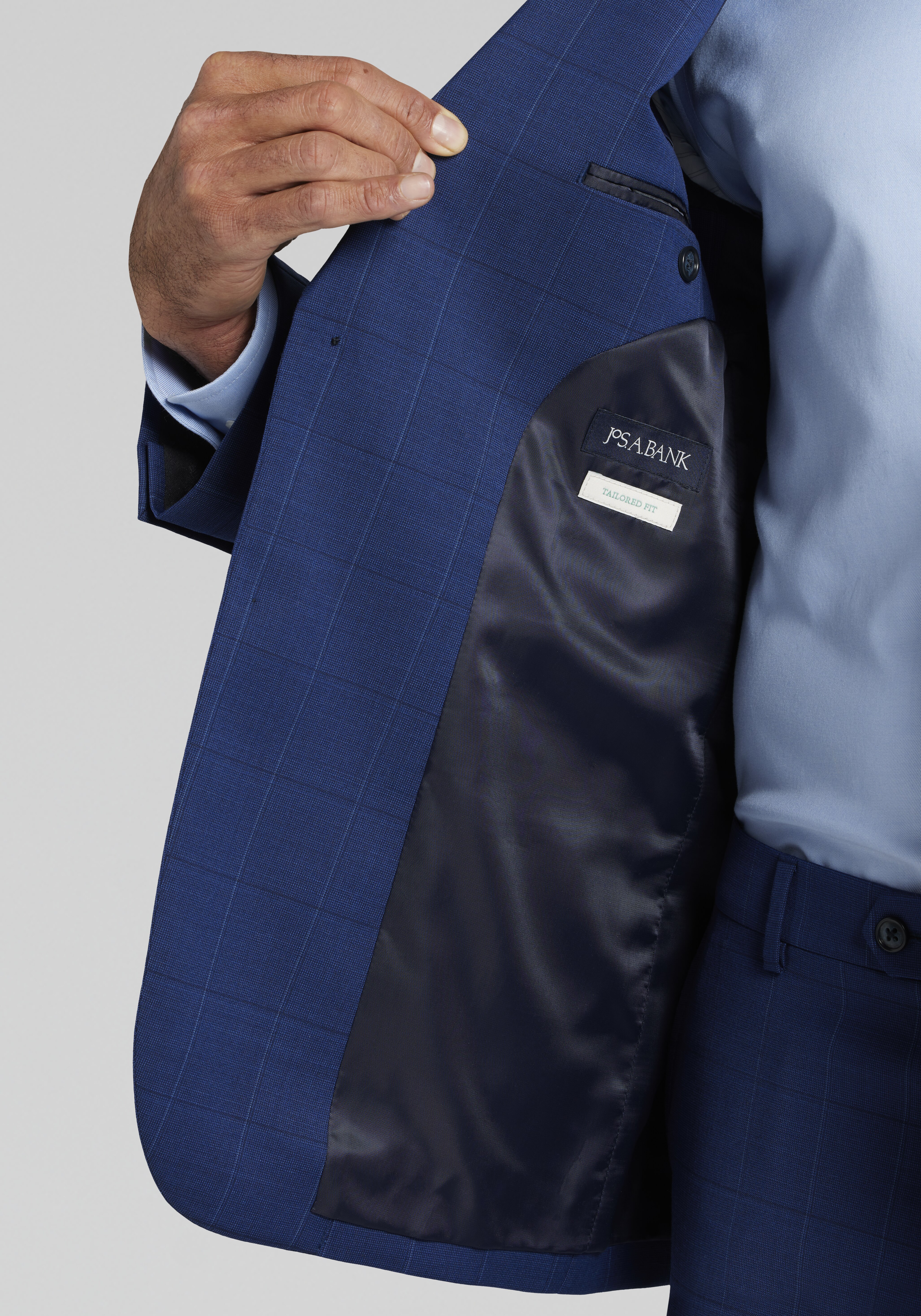 Jos. A. Bank Tailored Fit Windowpane Suit - Big & Tall