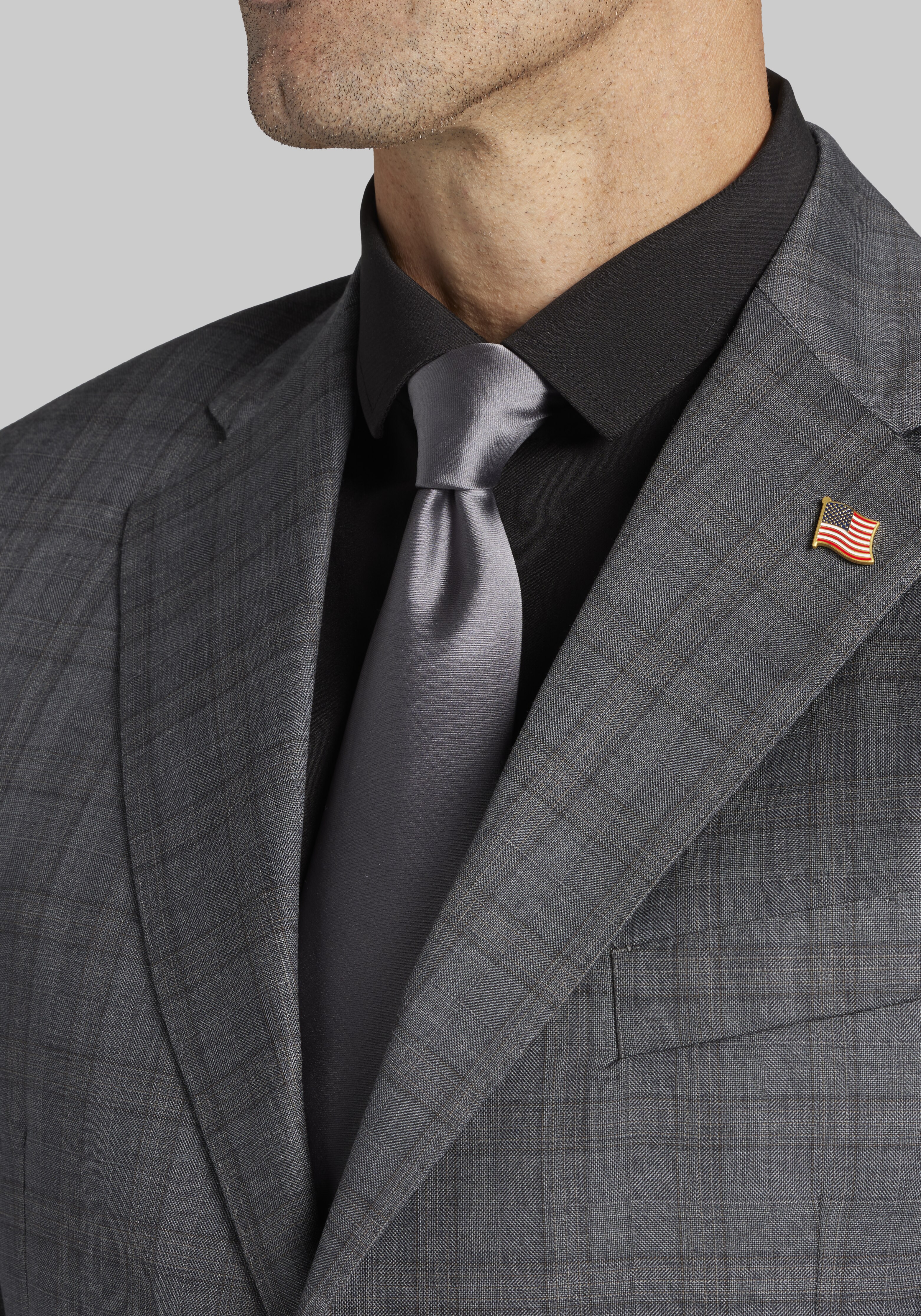 Reserve Collection Tailored Fit Plaid Suit
