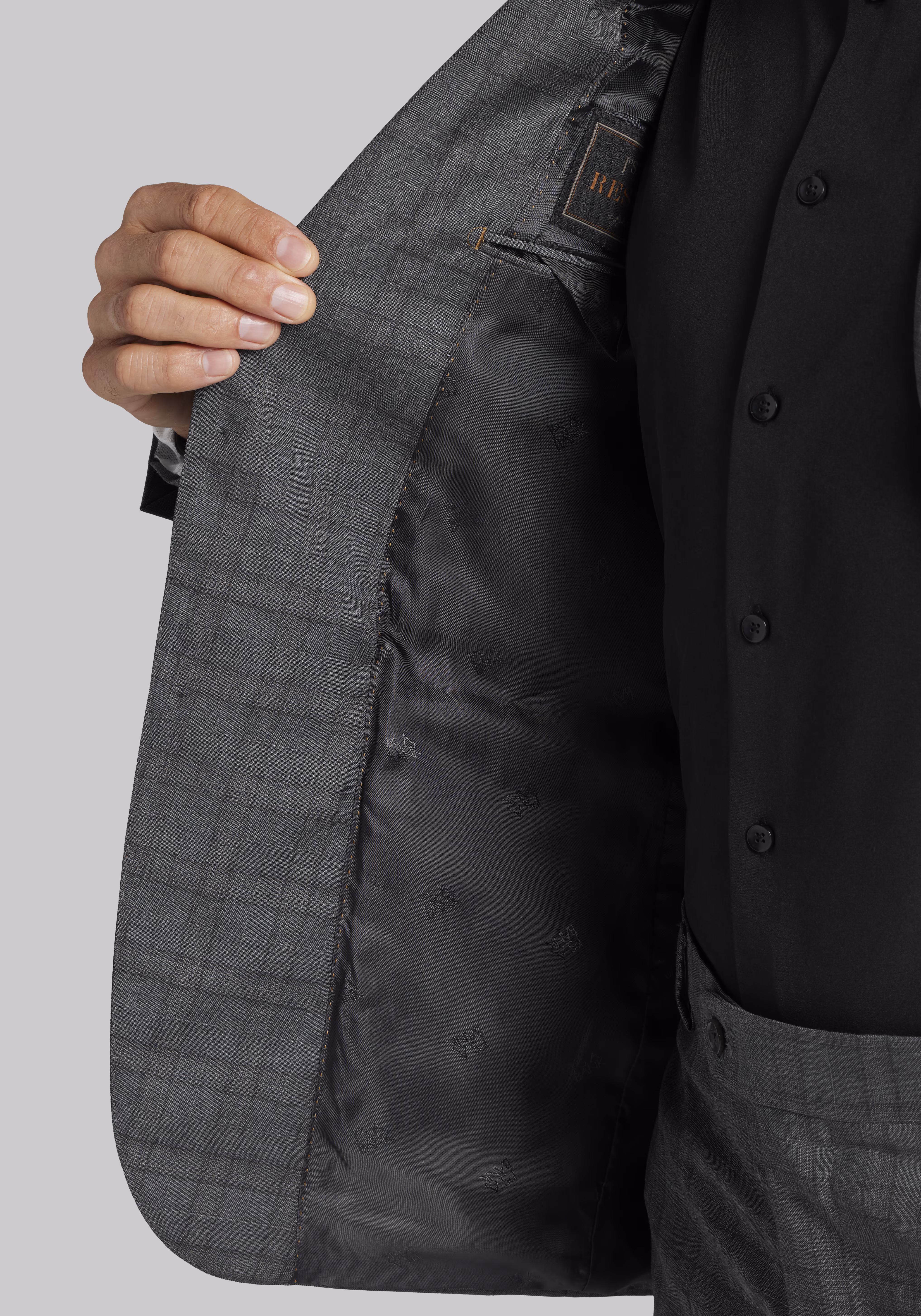 Reserve Collection Tailored Fit Plaid Suit