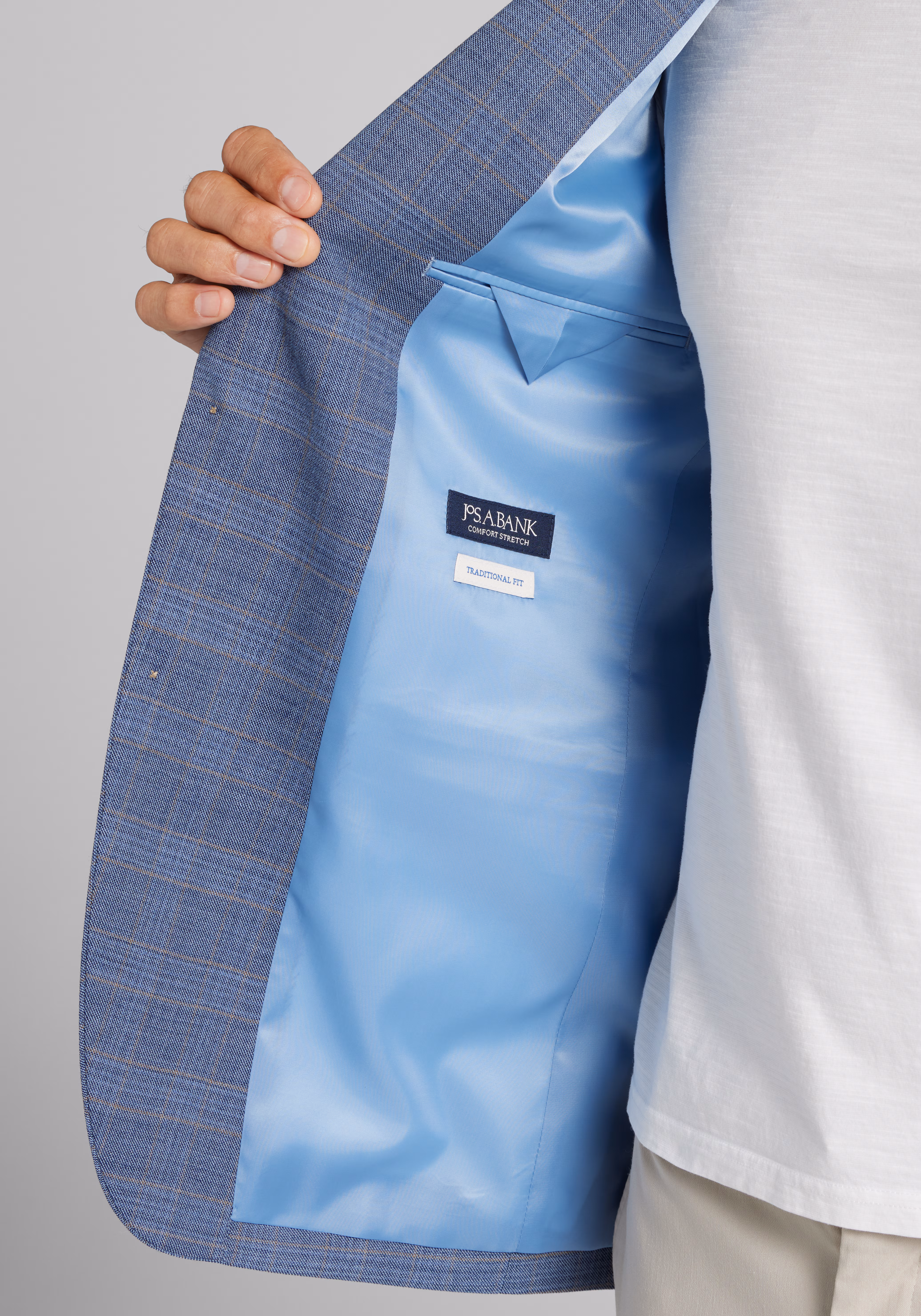 Jos. A. Bank Comfort Stretch Traditional Fit Plaid Sportcoat
