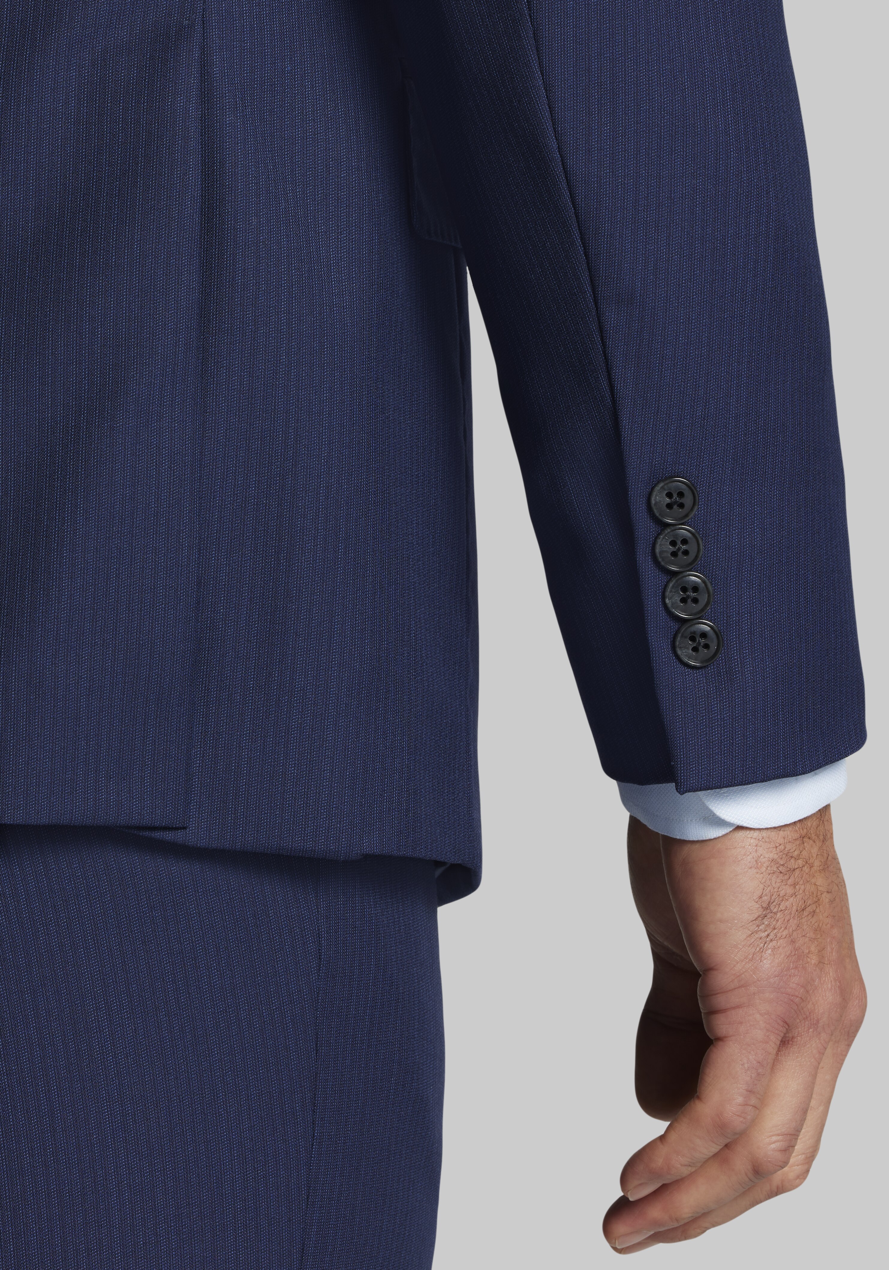 Reserve Collection Tailored Fit Stripe Suit - Big & Tall