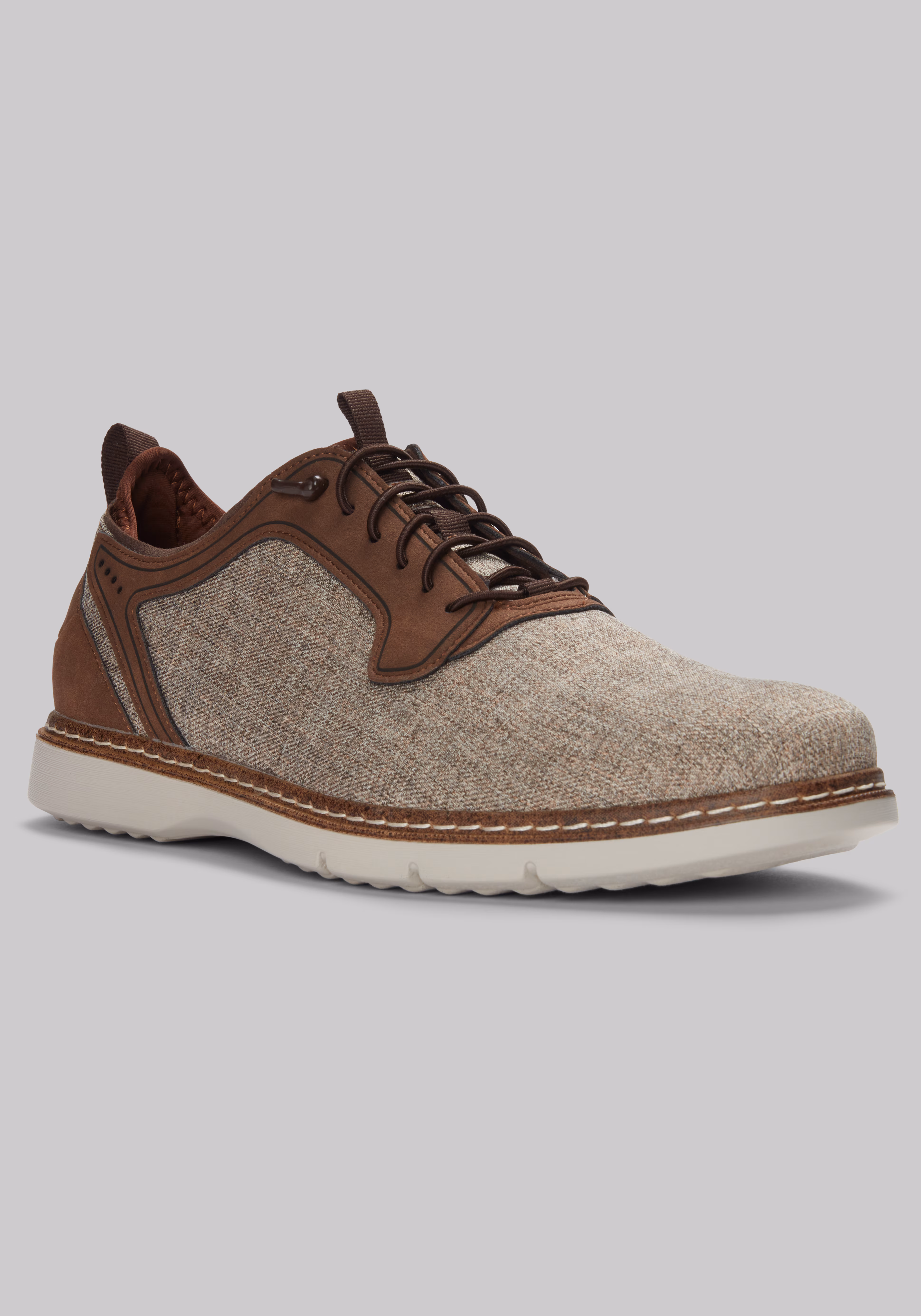 Stacy Adams Scanlan Plain Toe Elastic Lace-Up Shoes