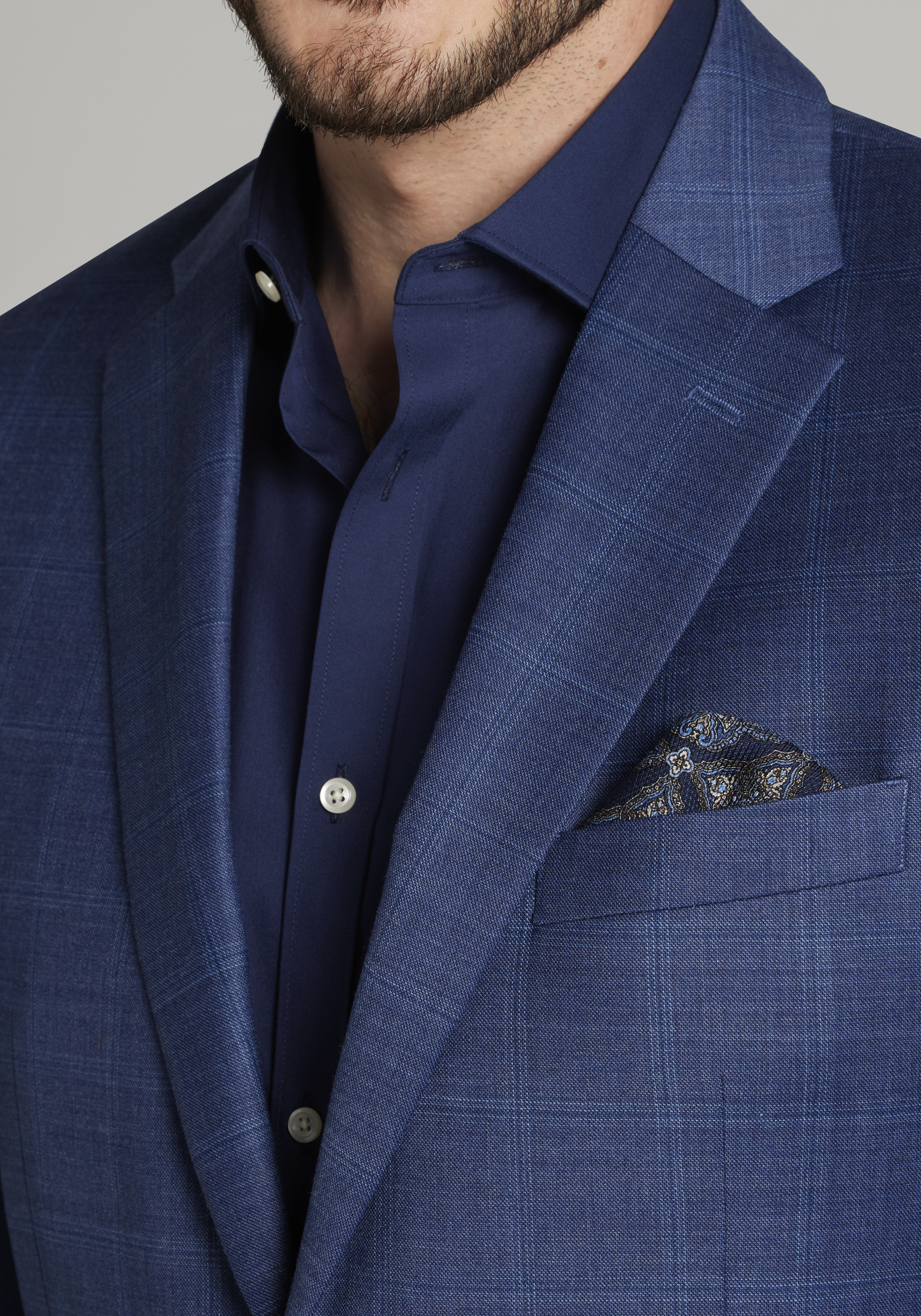 Jos. A. Bank Tailored Fit Windowpane Plaid Suit - Big & Tall