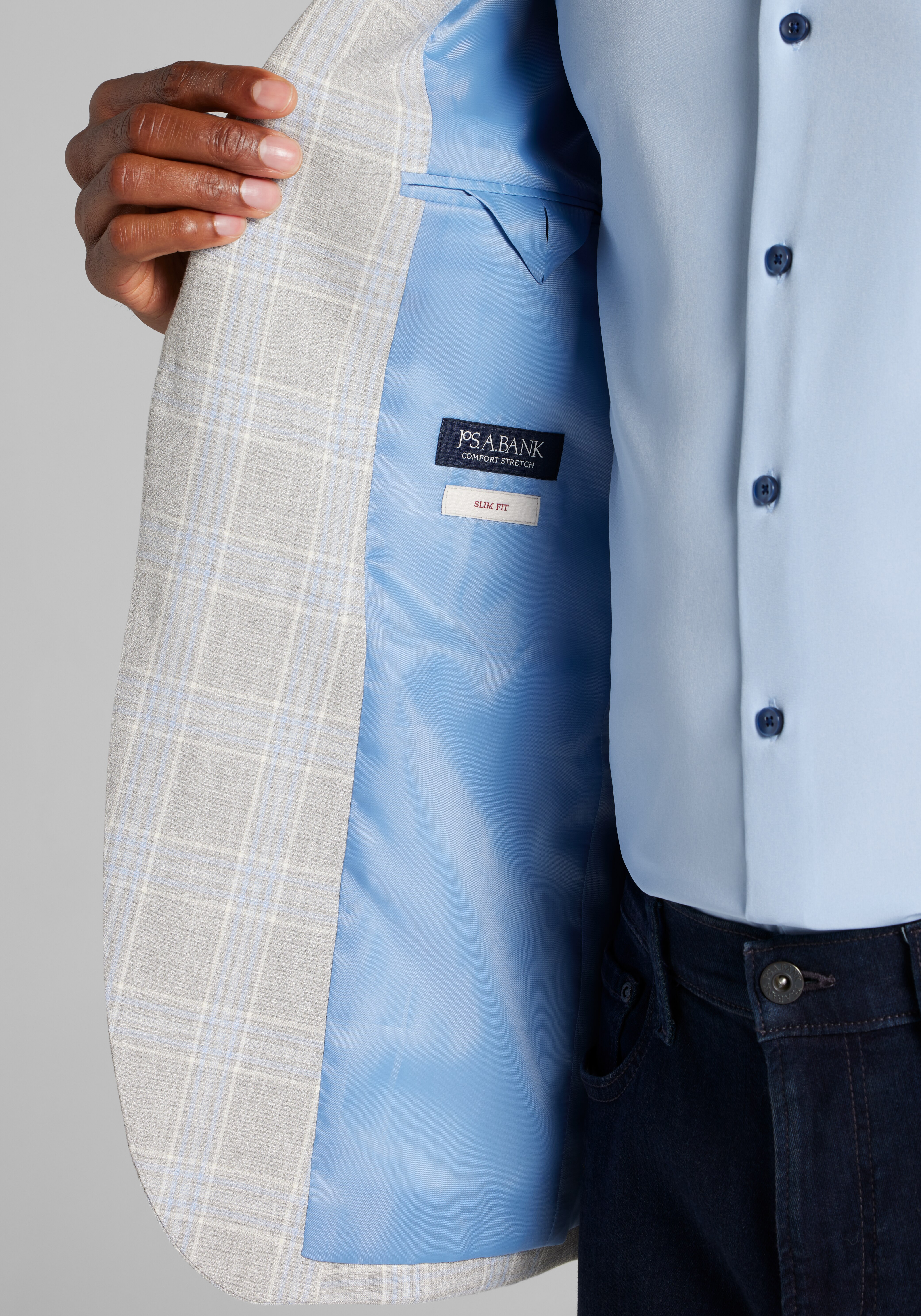 Jos A. Bank Comfort Stretch Slim fit Plaid Sportcoat