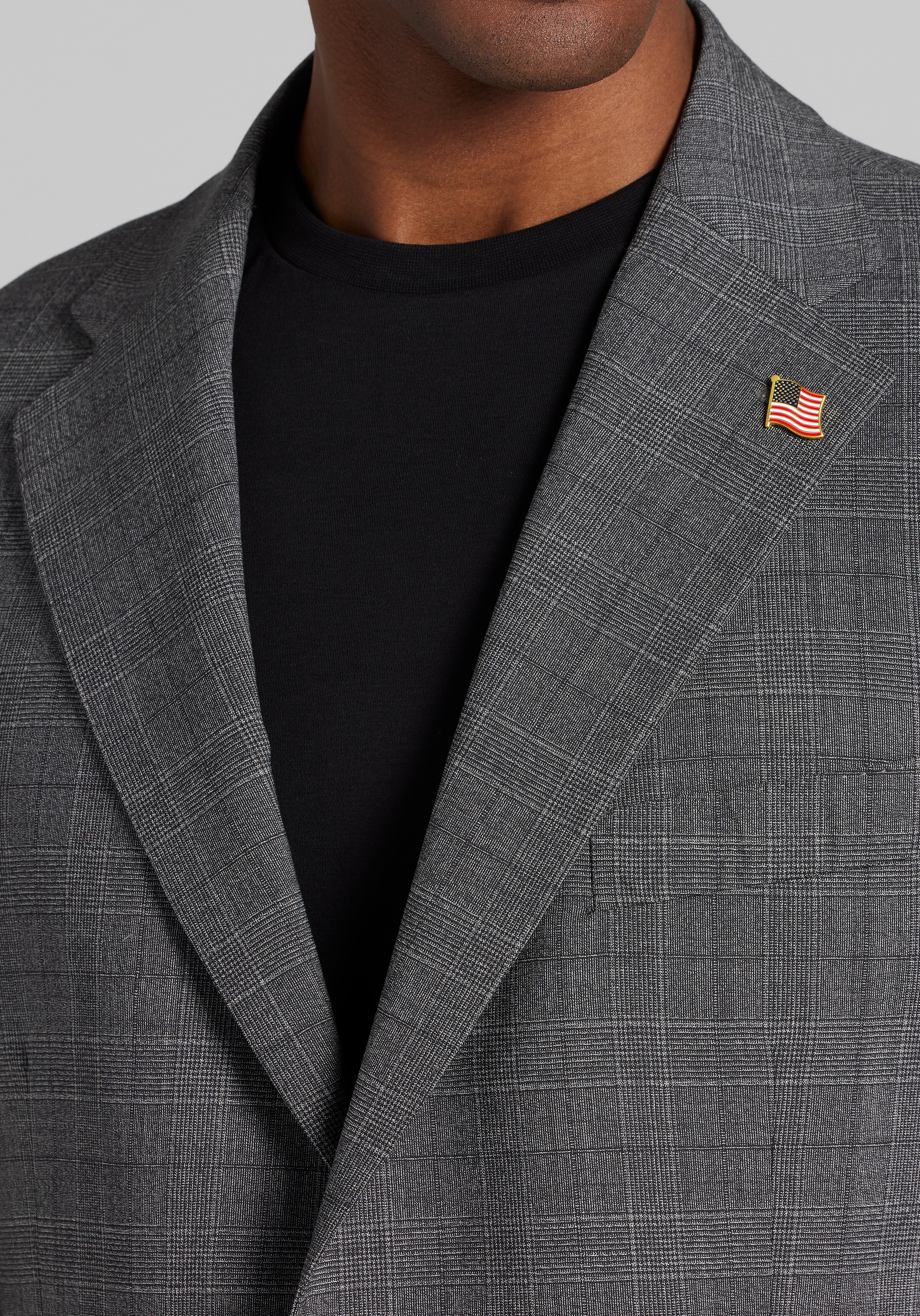 Reserve Collection Tailored Fit Plaid Suit