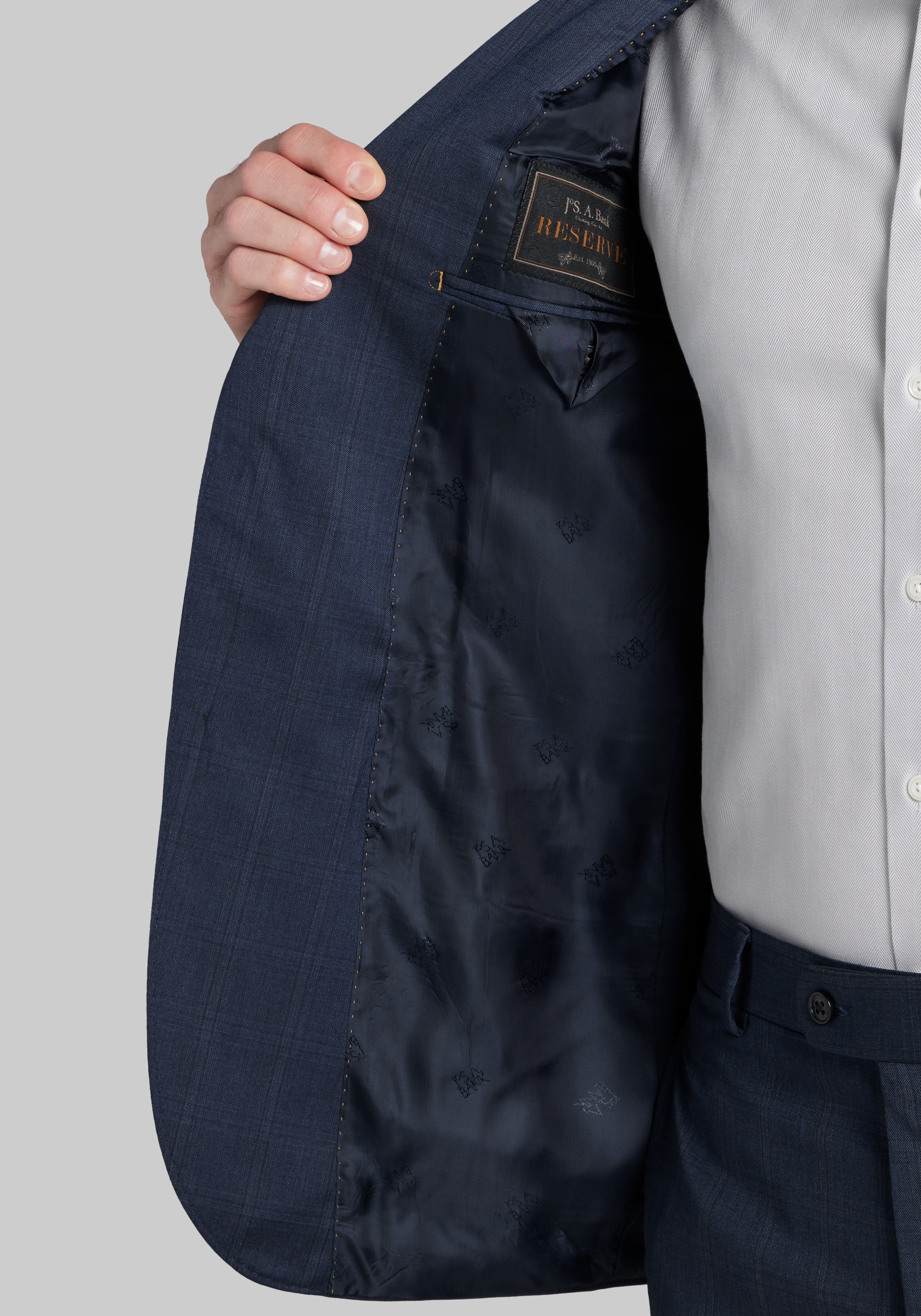 Reserve Collection Tailored Fit Stripe Suit - Big & Tall