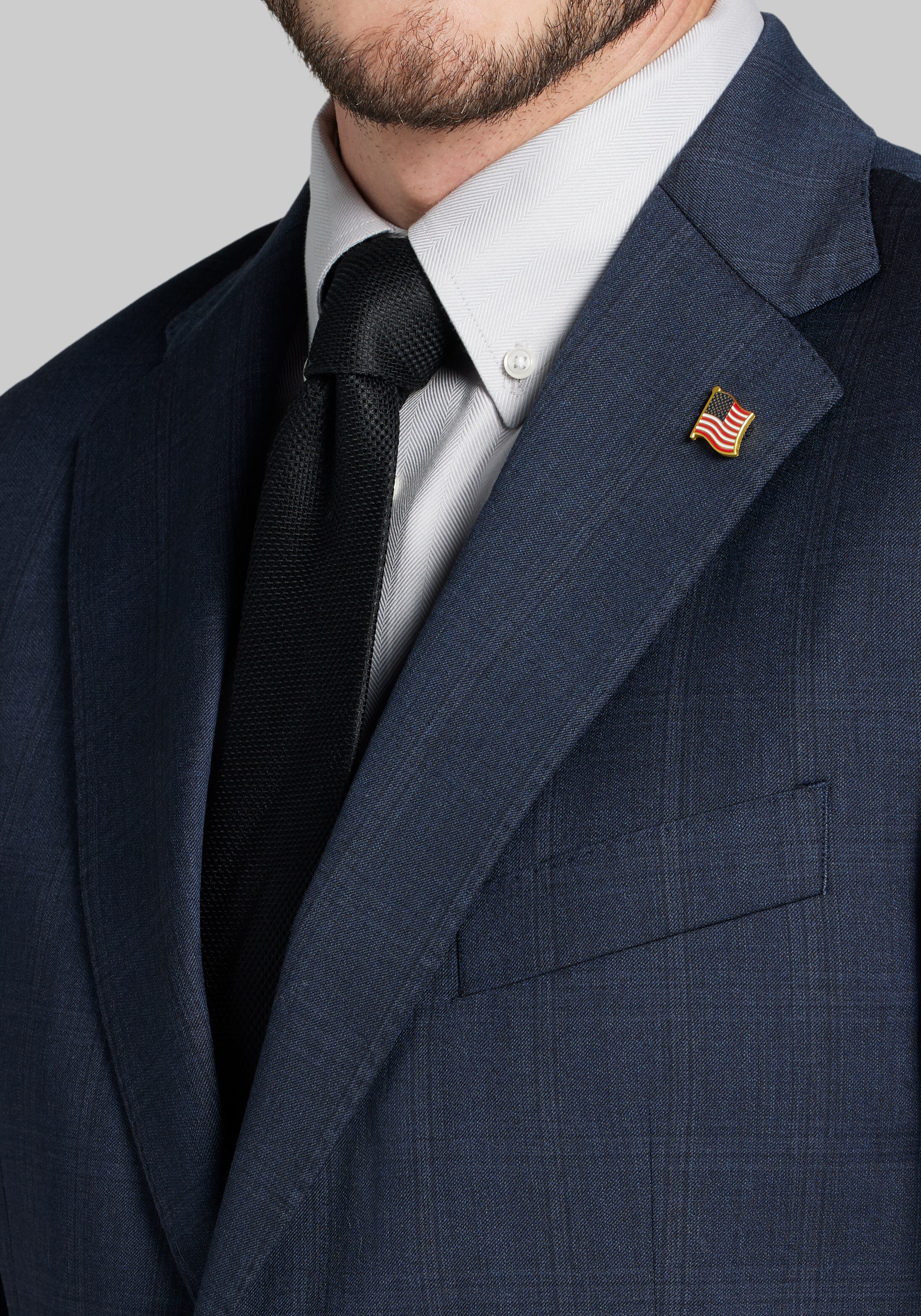 Reserve Collection Tailored Fit Stripe Suit - Big & Tall