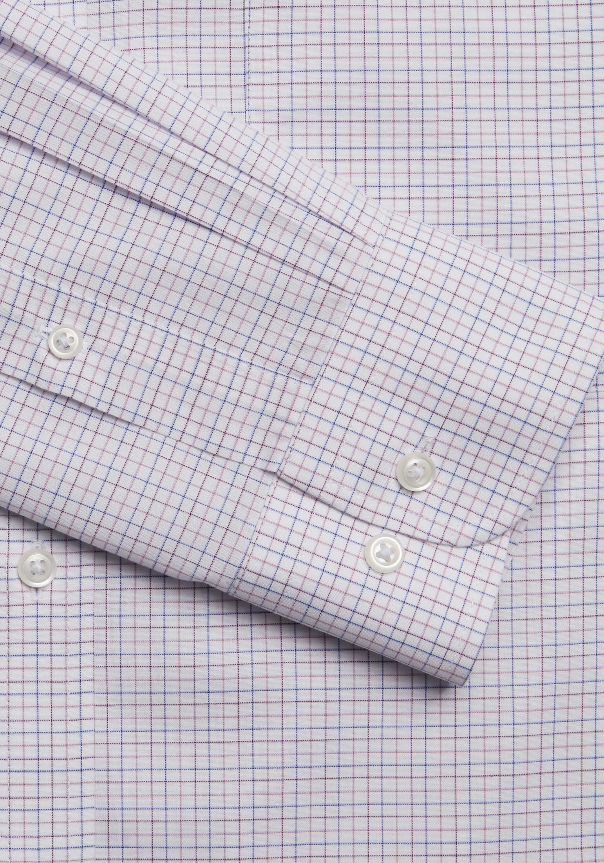 Traveler Collection Traditional Fit Button-Down Collar Grid Dress Shirt - Big & Tall