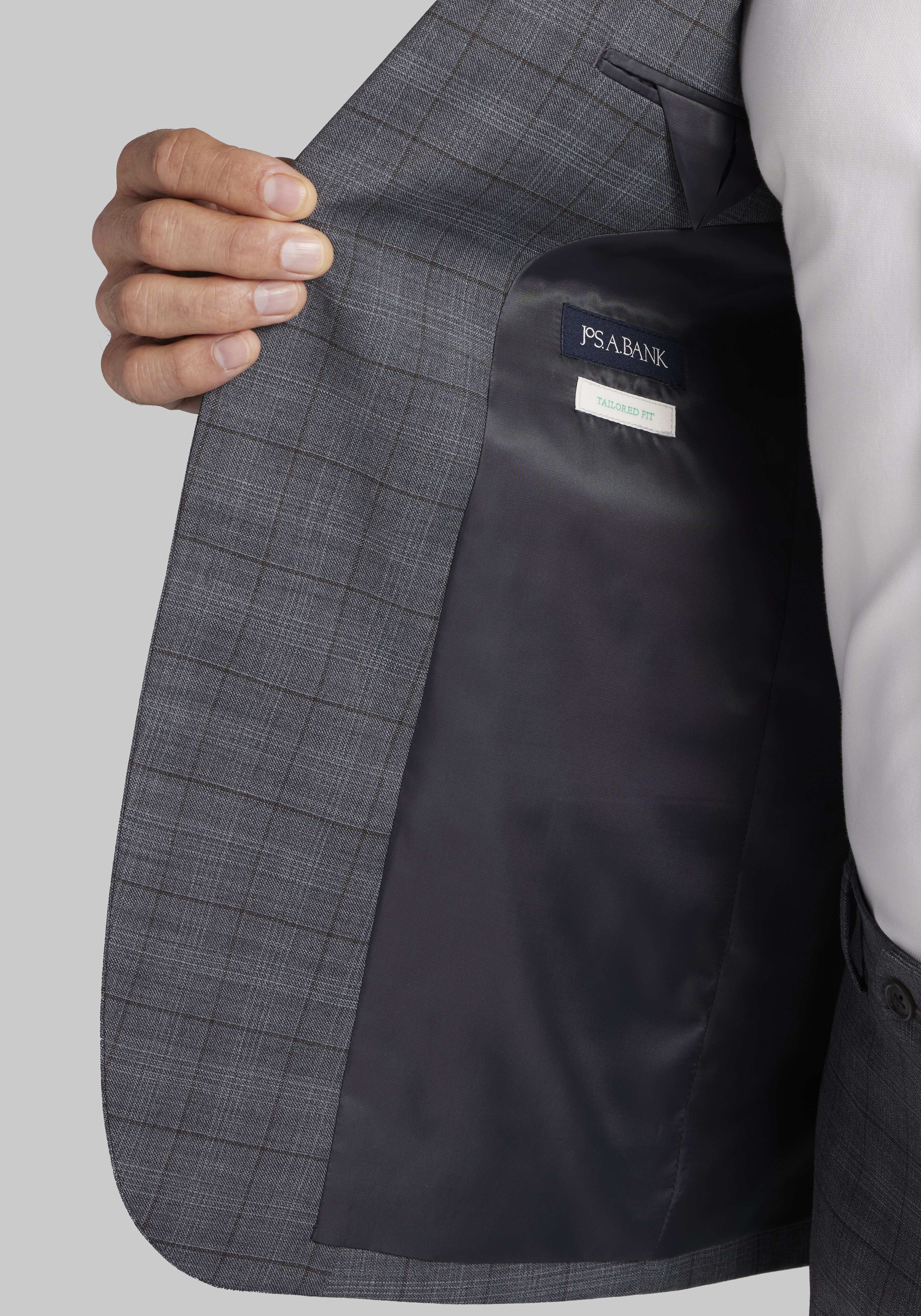 Jos. A. Bank Tailored Fit Plaid Suit - Big & Tall