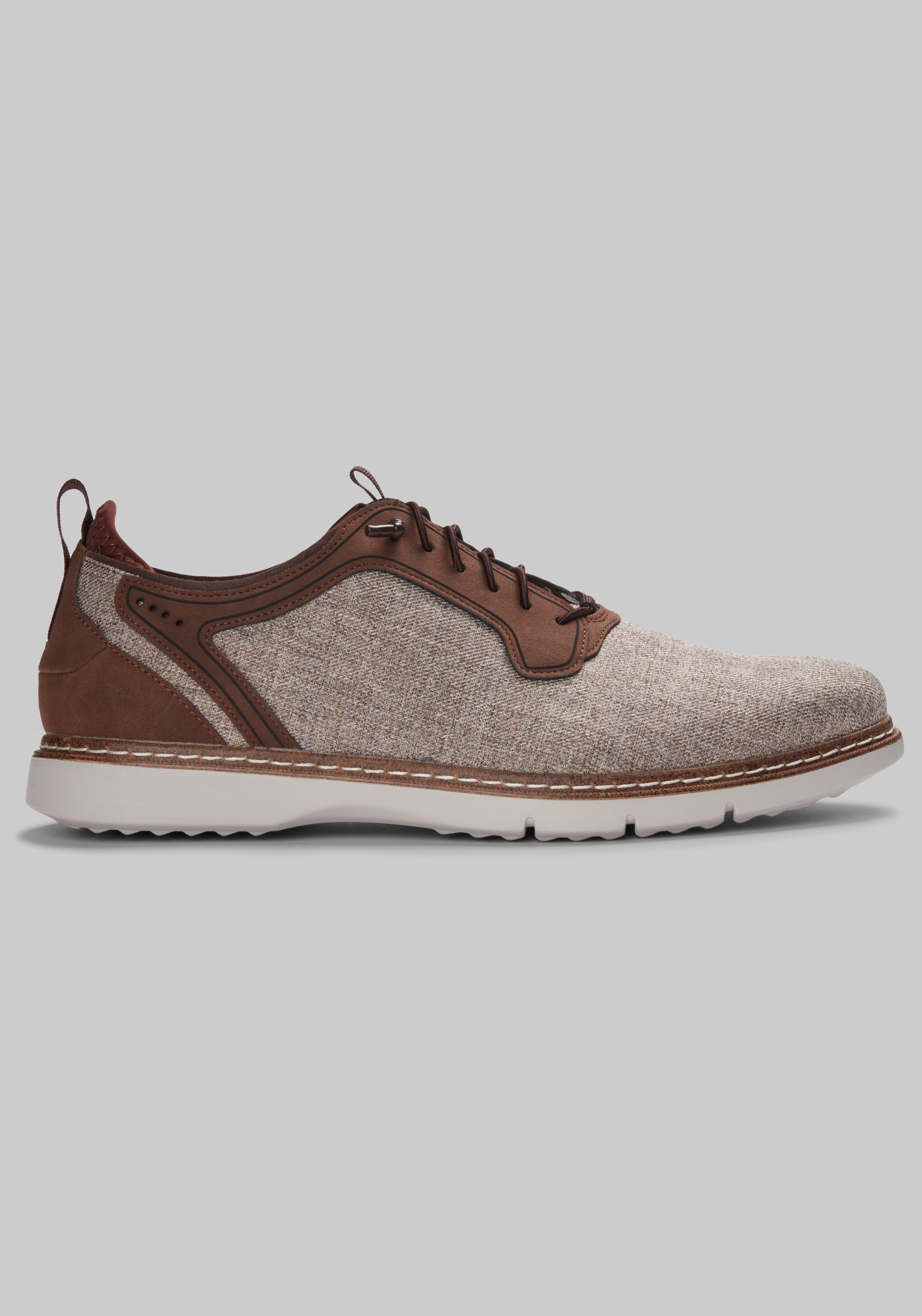 Stacy Adams Scanlan Plain Toe Elastic Lace-Up Shoes