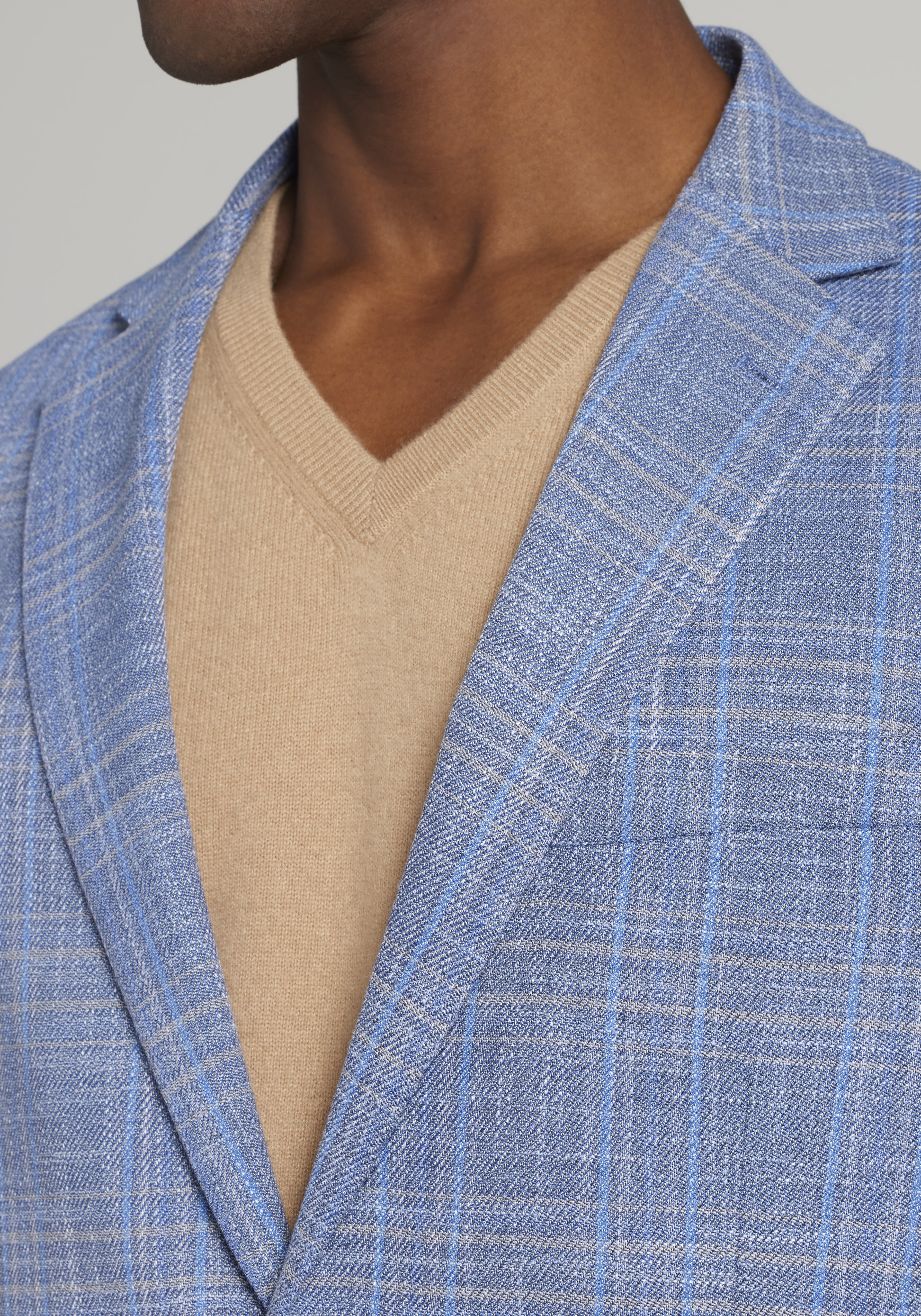 Jos. A. Bank Tailored Fit Plaid Comfort Fit Stretch Sportcoat - Big & Tall