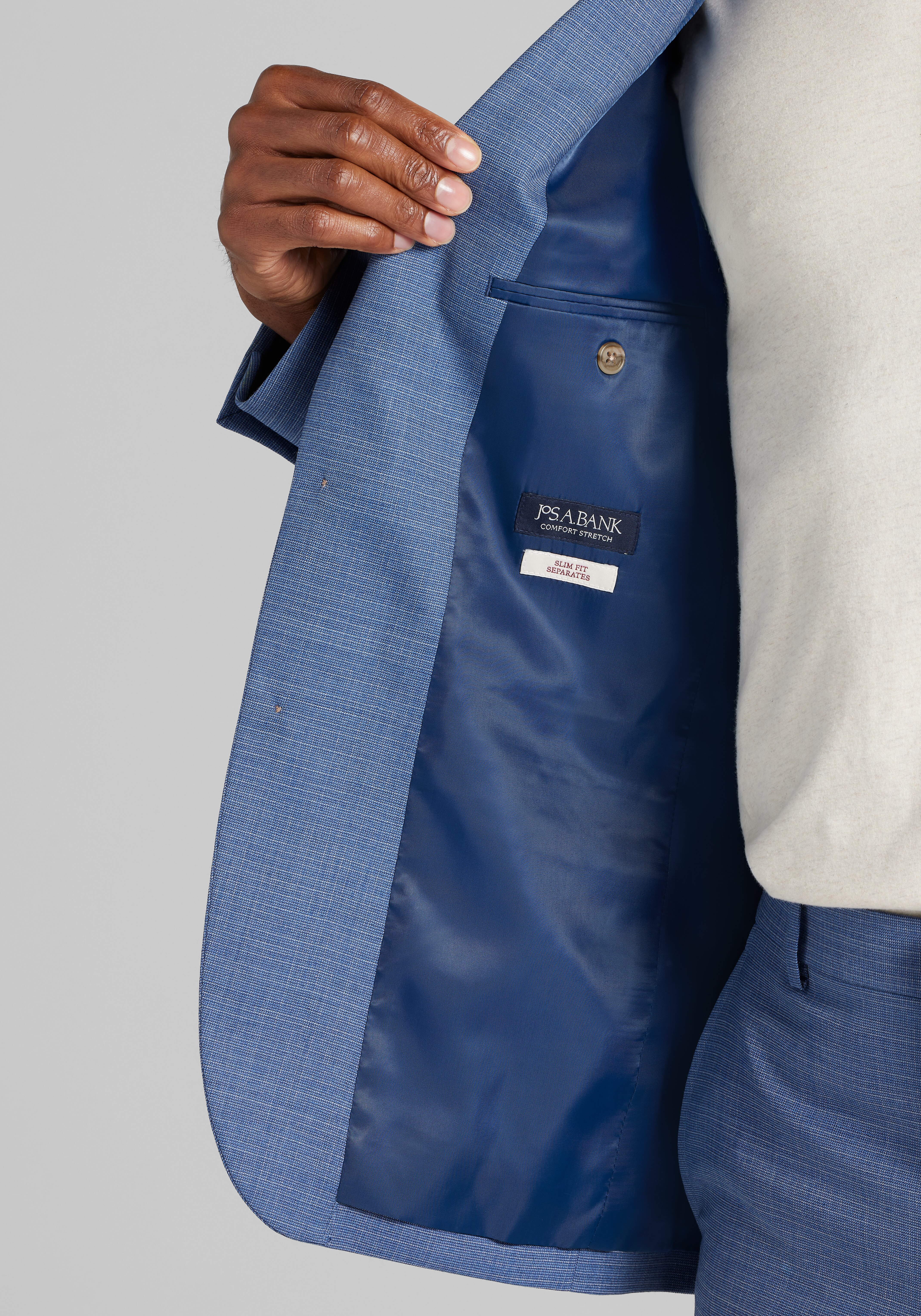 Jos. A. Bank Slim Fit Wool Blend Crosshatch Suit