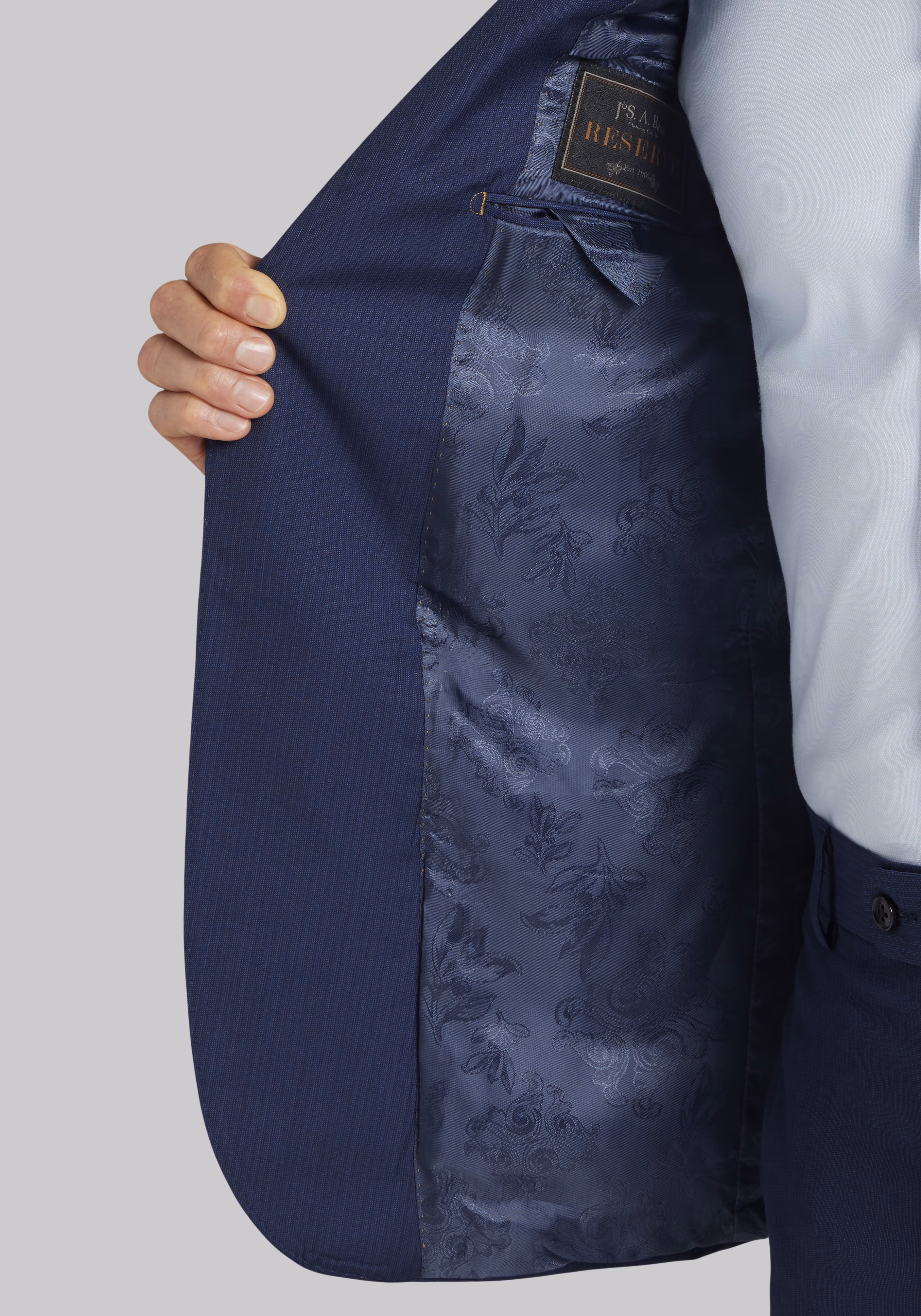 Reserve Collection Tailored Fit Stripe Suit - Big & Tall