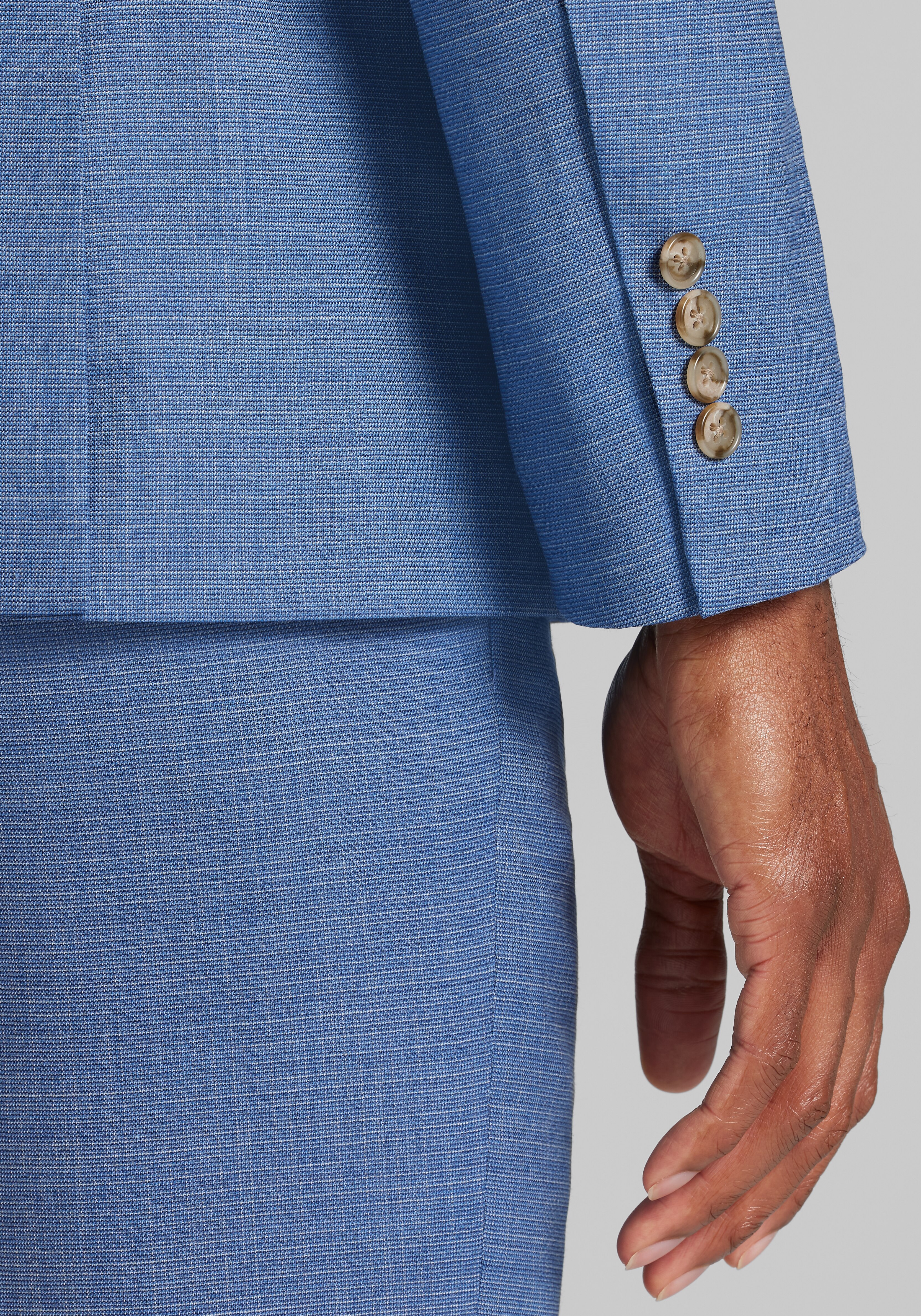 Jos. A. Bank Slim Fit Wool Blend Crosshatch Suit