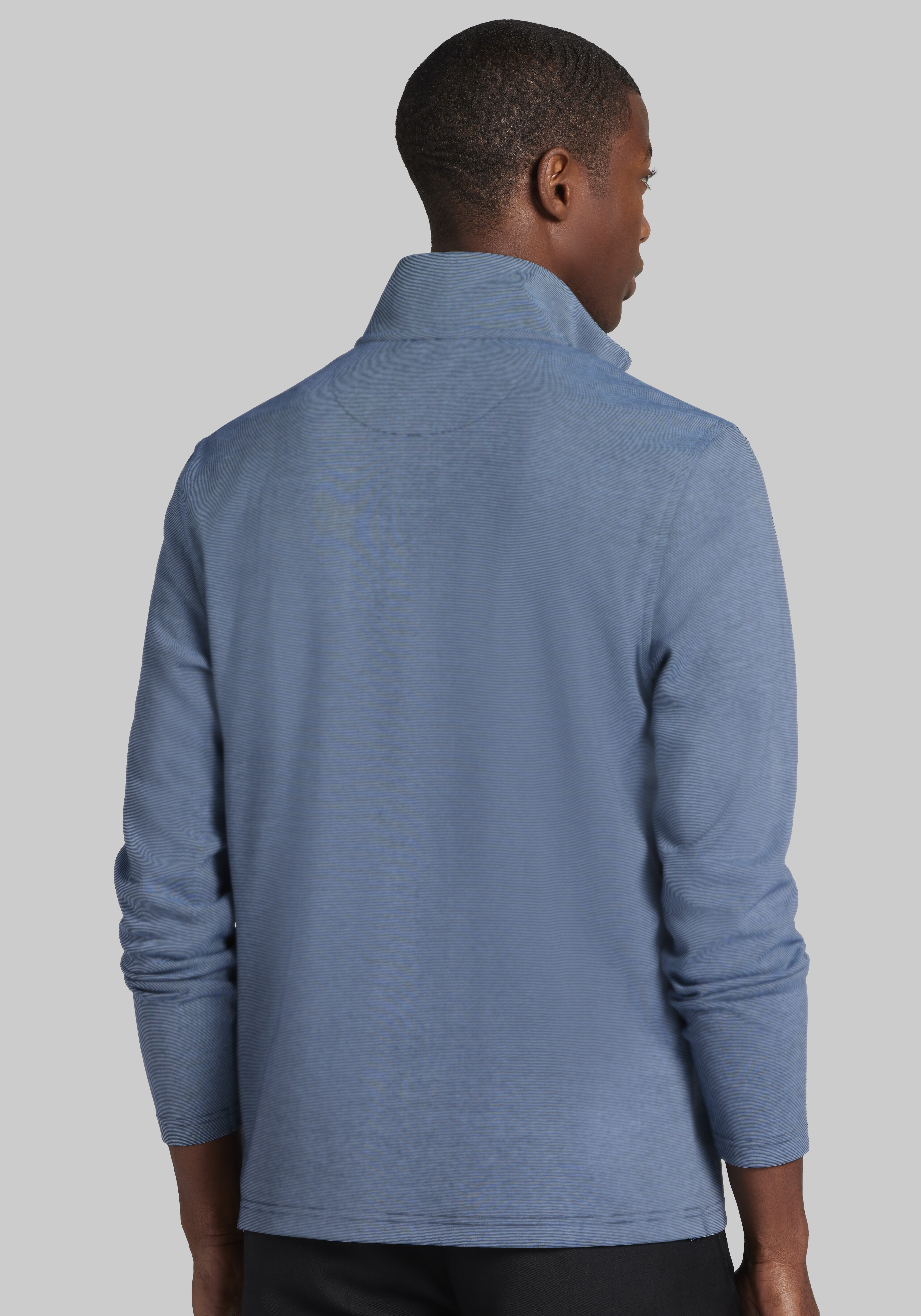 Jos. A. Bank Tailored Fit Double-Face Cotton 1/4 Zip Pullover CLEARANCE