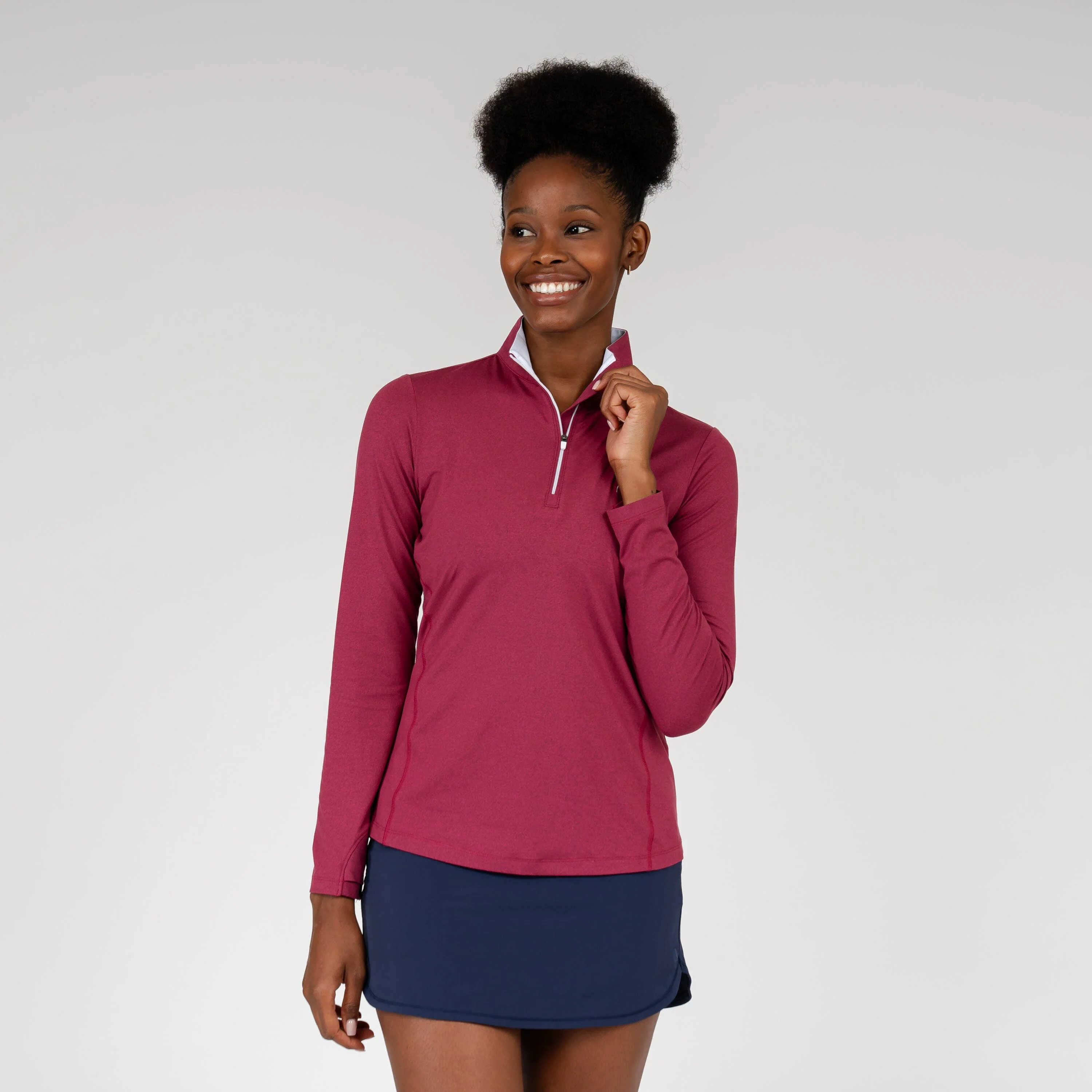 Heather Performance Q-Zip