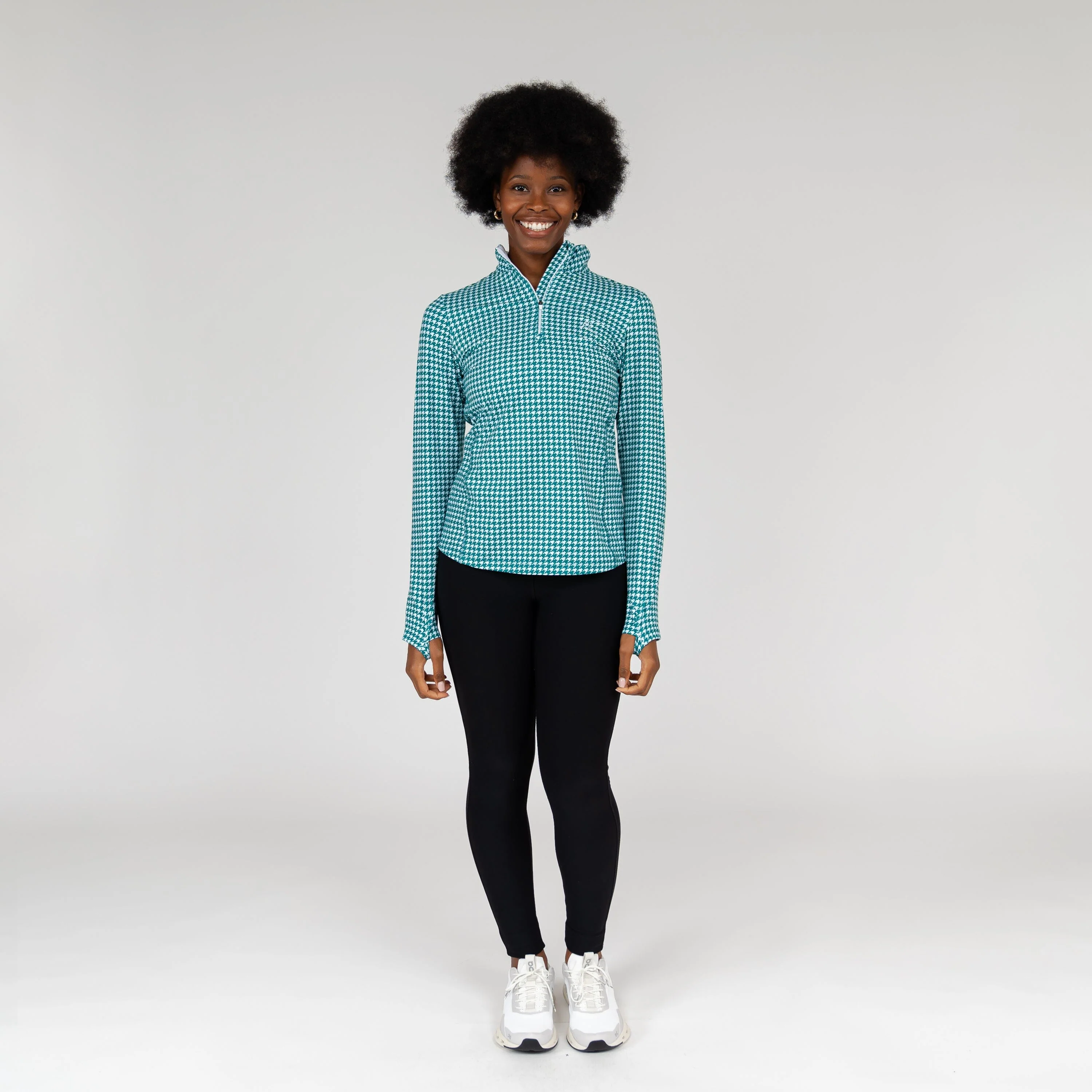 Royal Houndstooth Performance Q-Zip