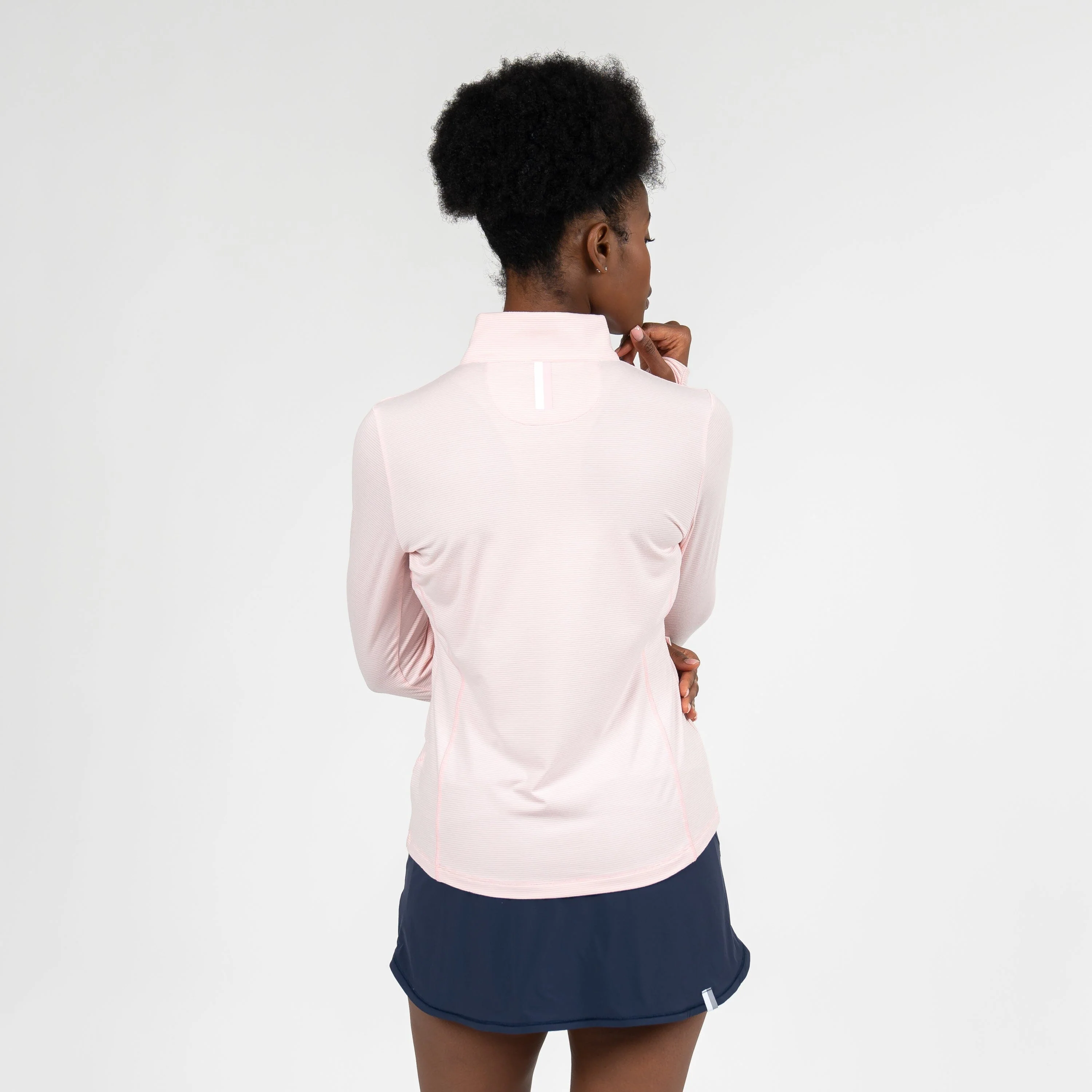 Riva Heather Stripe Performance Q-Zip