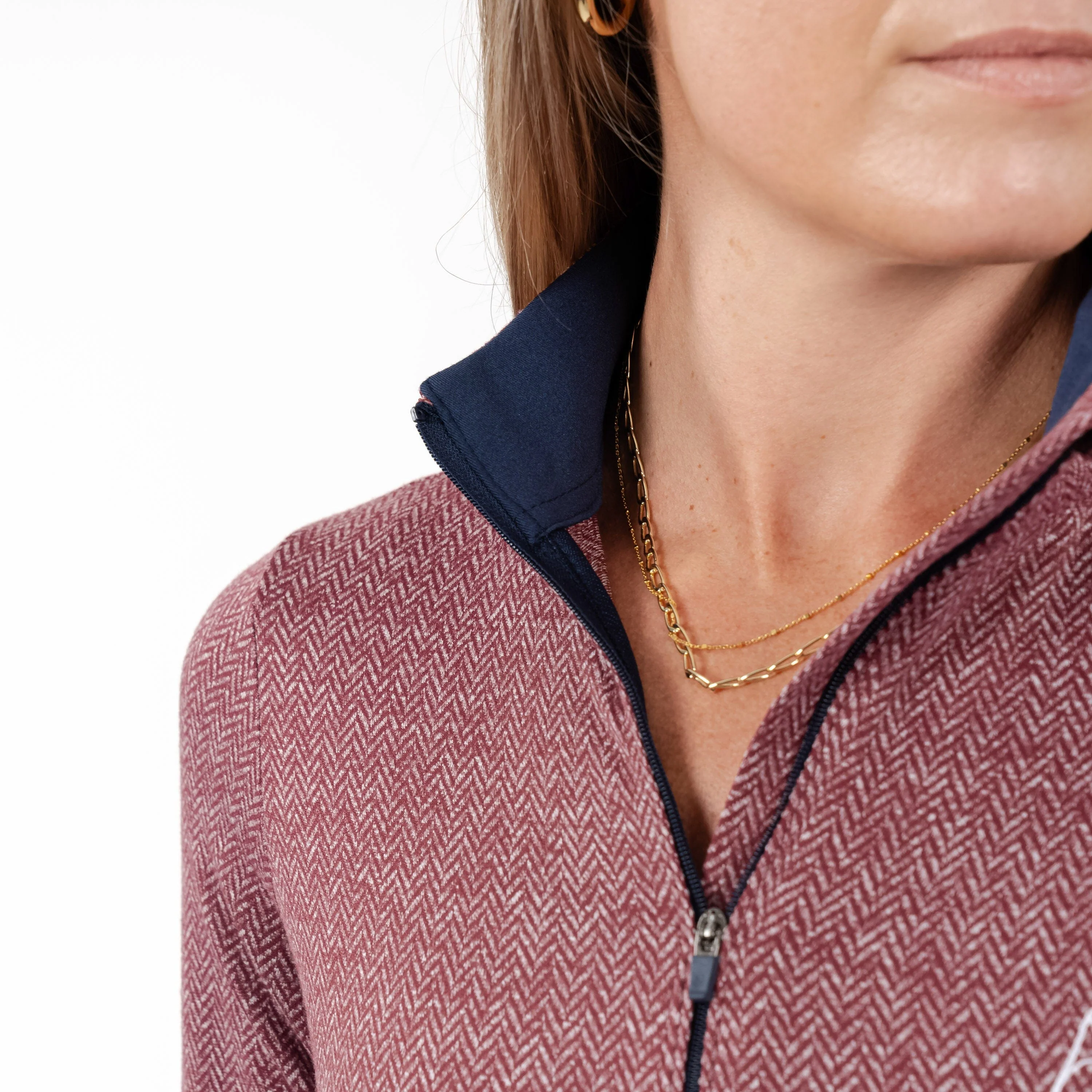 Herringbone Jacquard Performance Q-Zip