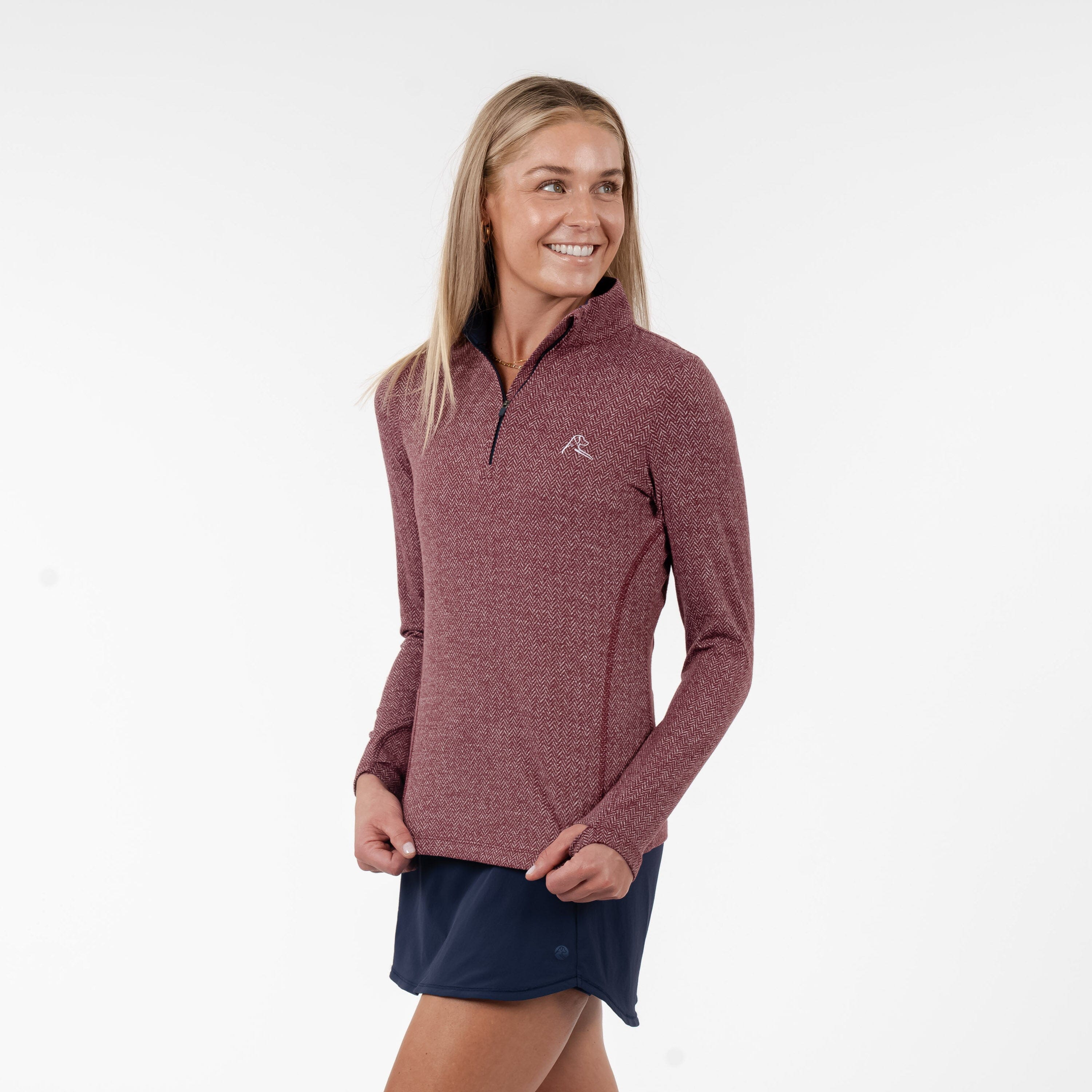 Herringbone Jacquard Performance Q-Zip