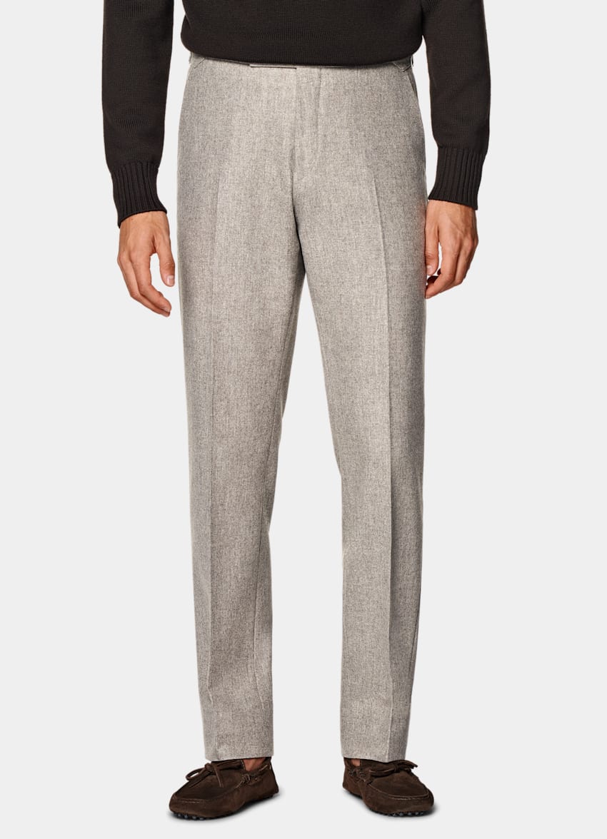 Taupe Straight Leg Pants