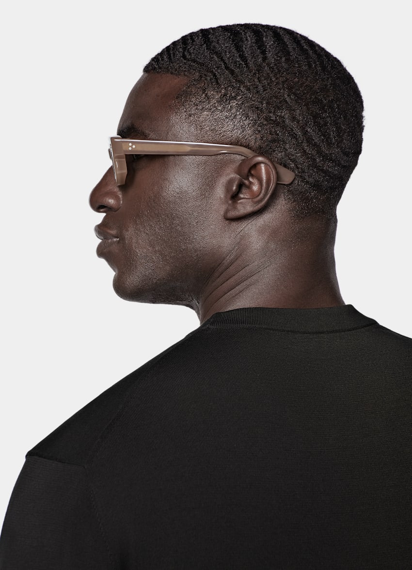 Black Short Sleeve Crewneck