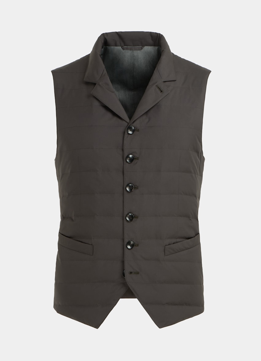 Brown Down Vest