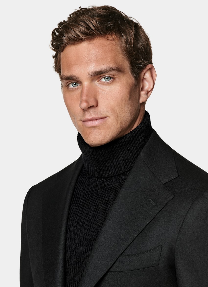 Black Relaxed Fit Roma Suit Jacket
